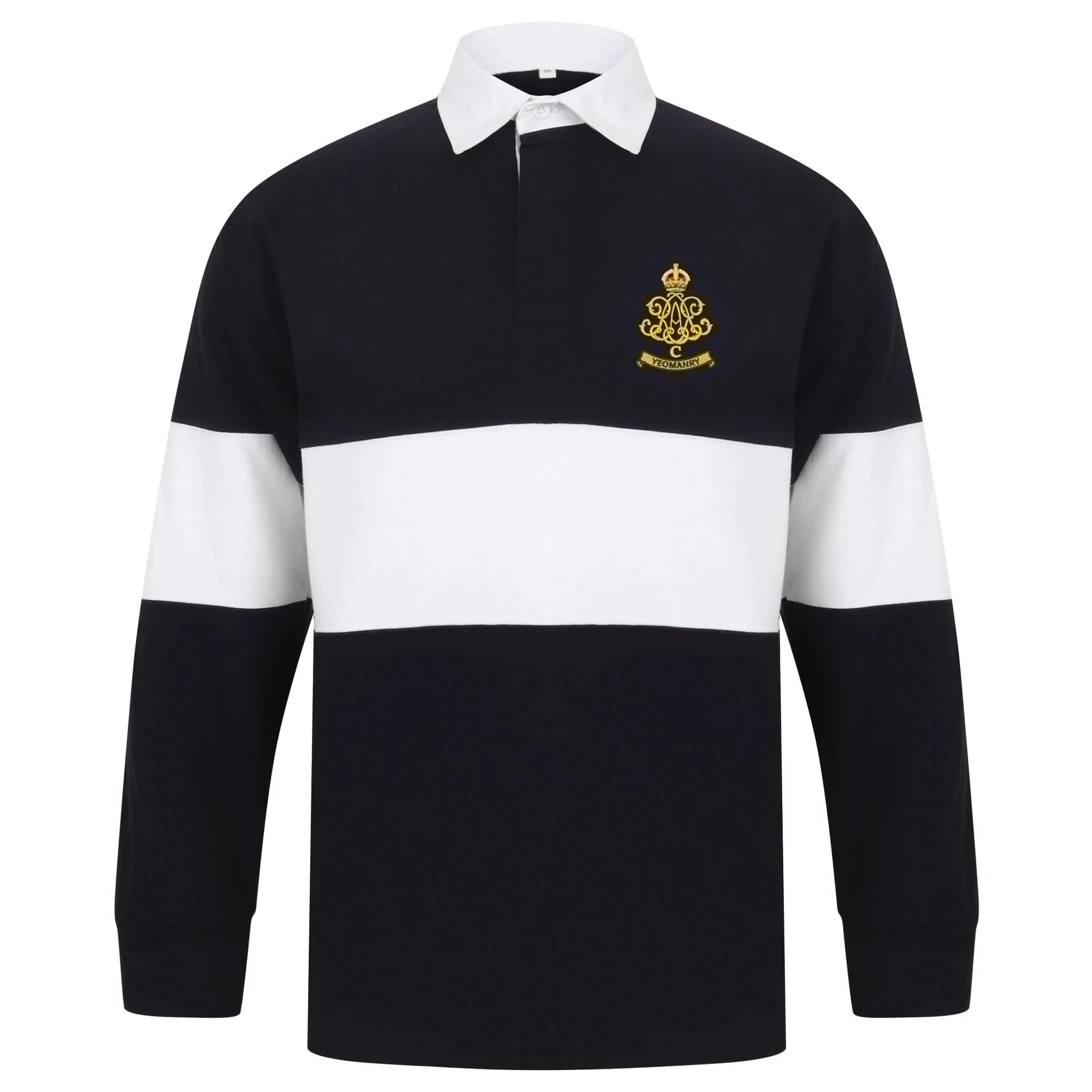 100th Regiment Royal Artillery Front Row Long Sleeve Panelled Rugby Shirt - Image 3