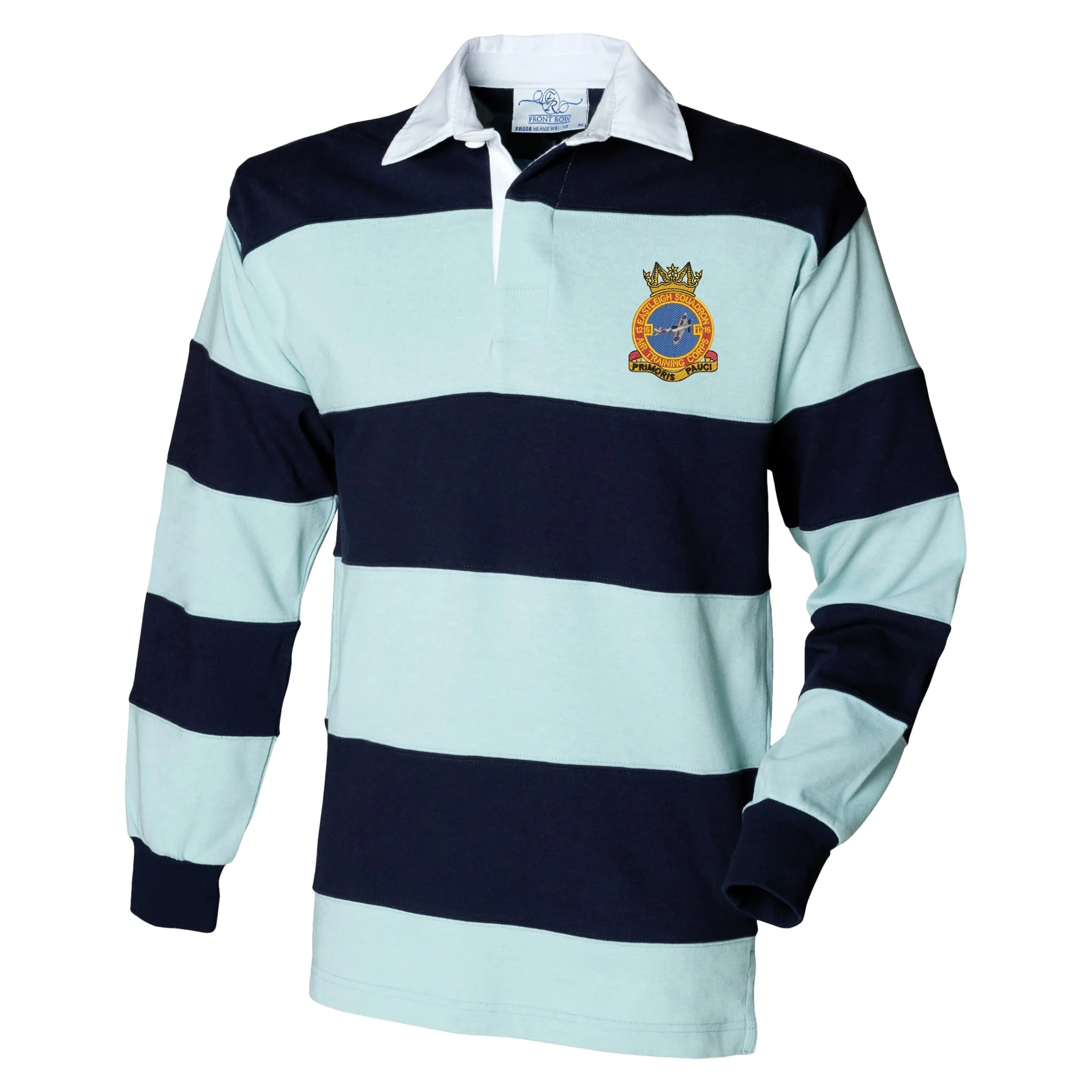 RAF Air Cadets - 1216 Eastleigh Front Row Sewn Stripe Long Sleeve Rugby Shirt - Image 2