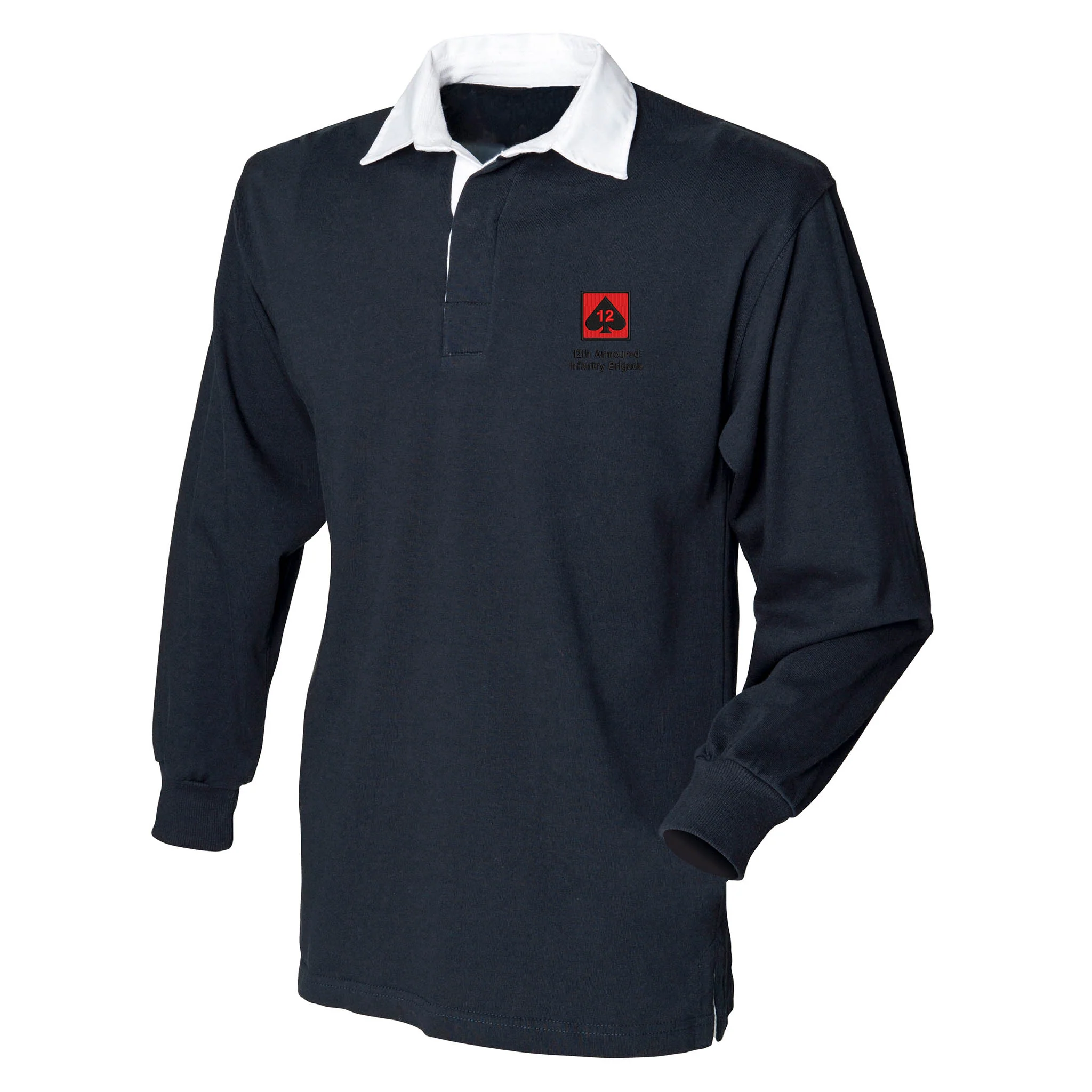 12th Armoured Infantry Brigade Front Row Long Sleeve Rugby Shirt