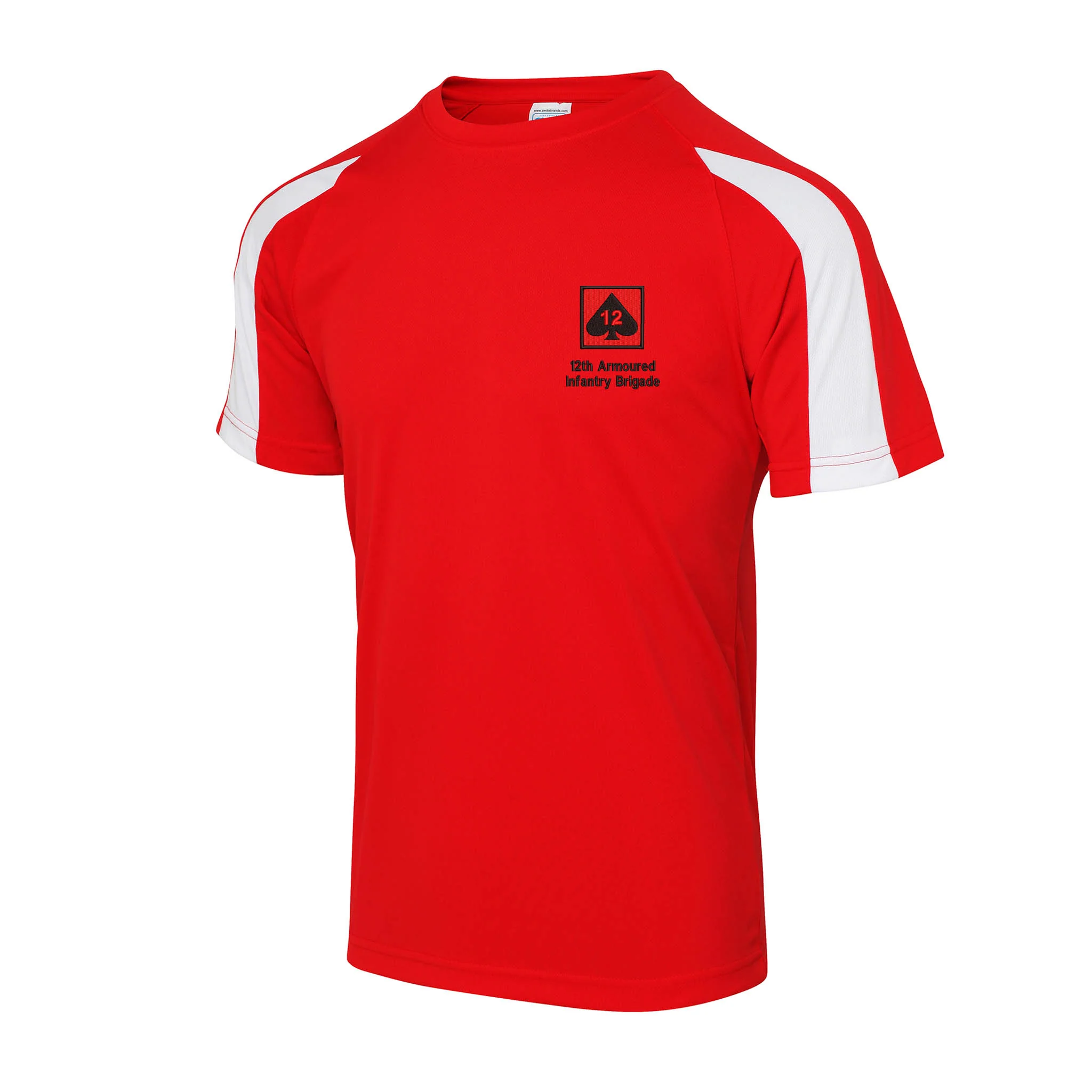 12th Armoured Infantry Brigade Contrast Polyester T-Shirt - Image 3