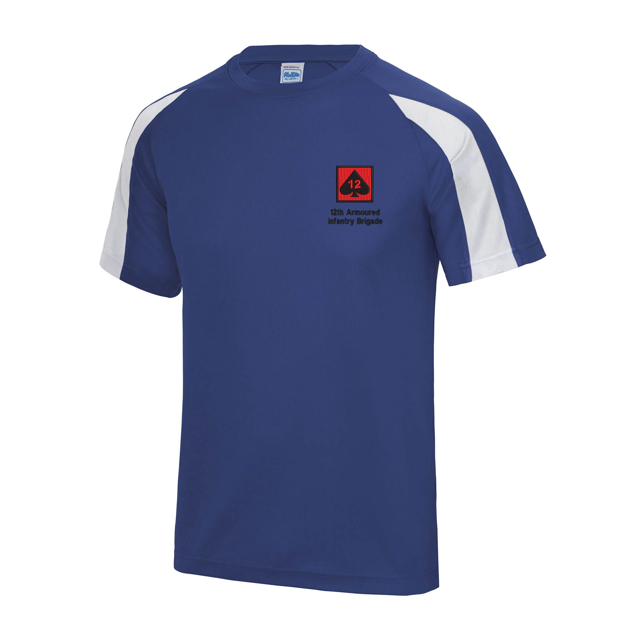 12th Armoured Infantry Brigade Contrast Polyester T-Shirt - Image 4