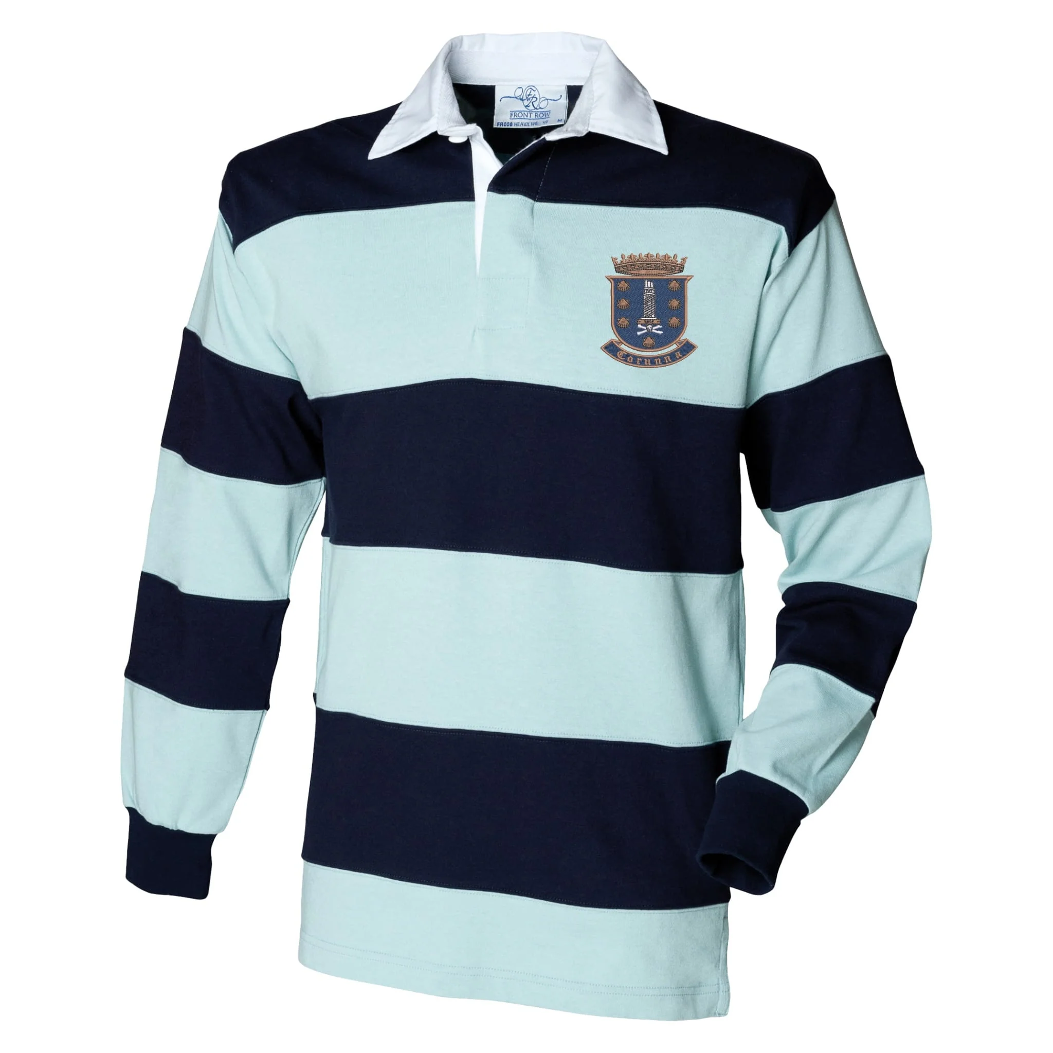 17 Corunna Battery Royal Artillery Front Row Sewn Stripe Long Sleeve Rugby Shirt - Image 2