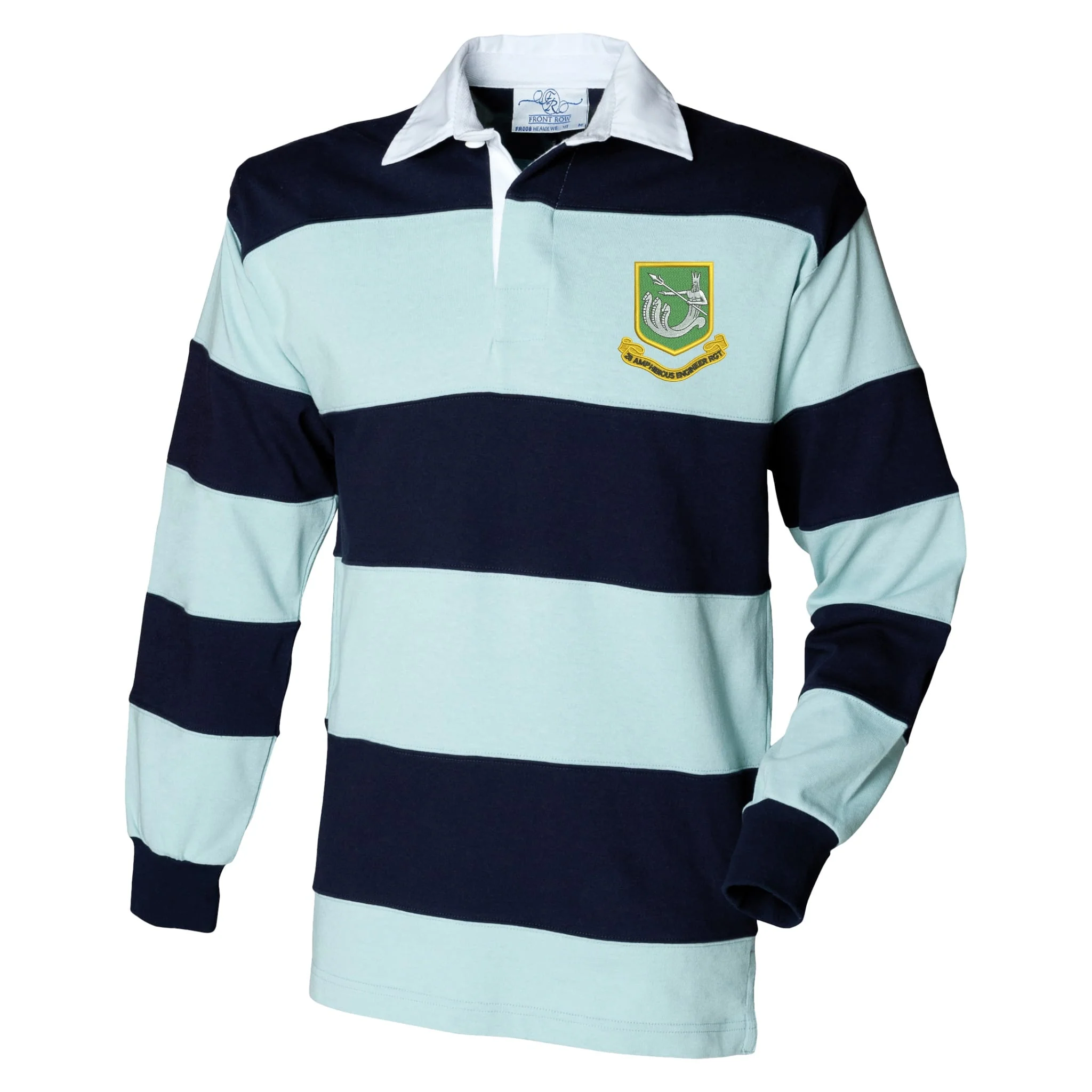 28 Amphibious Engineer Regiment Front Row Sewn Stripe Long Sleeve Rugby Shirt