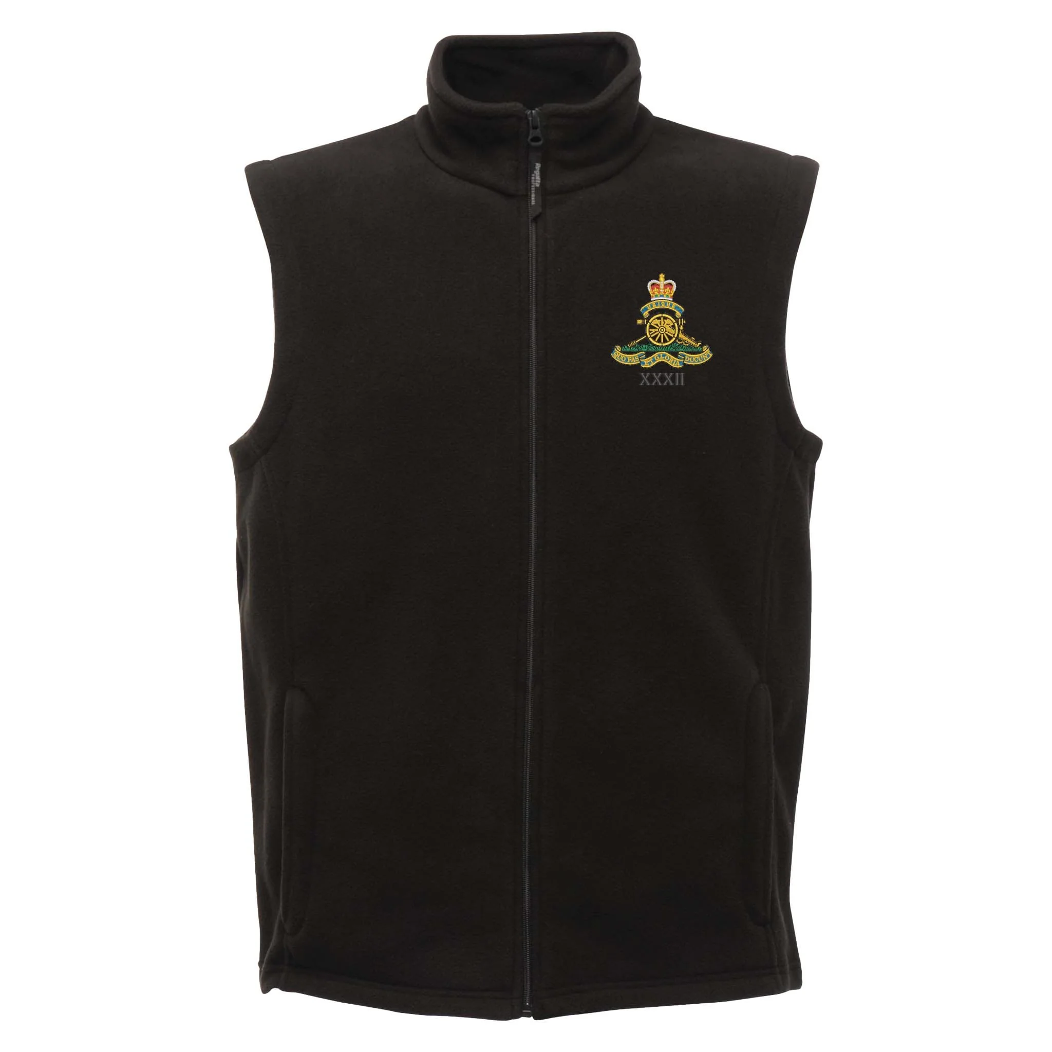 32nd Regiment Royal Artillery Regatta Fleece Bodywarmer - Image 3
