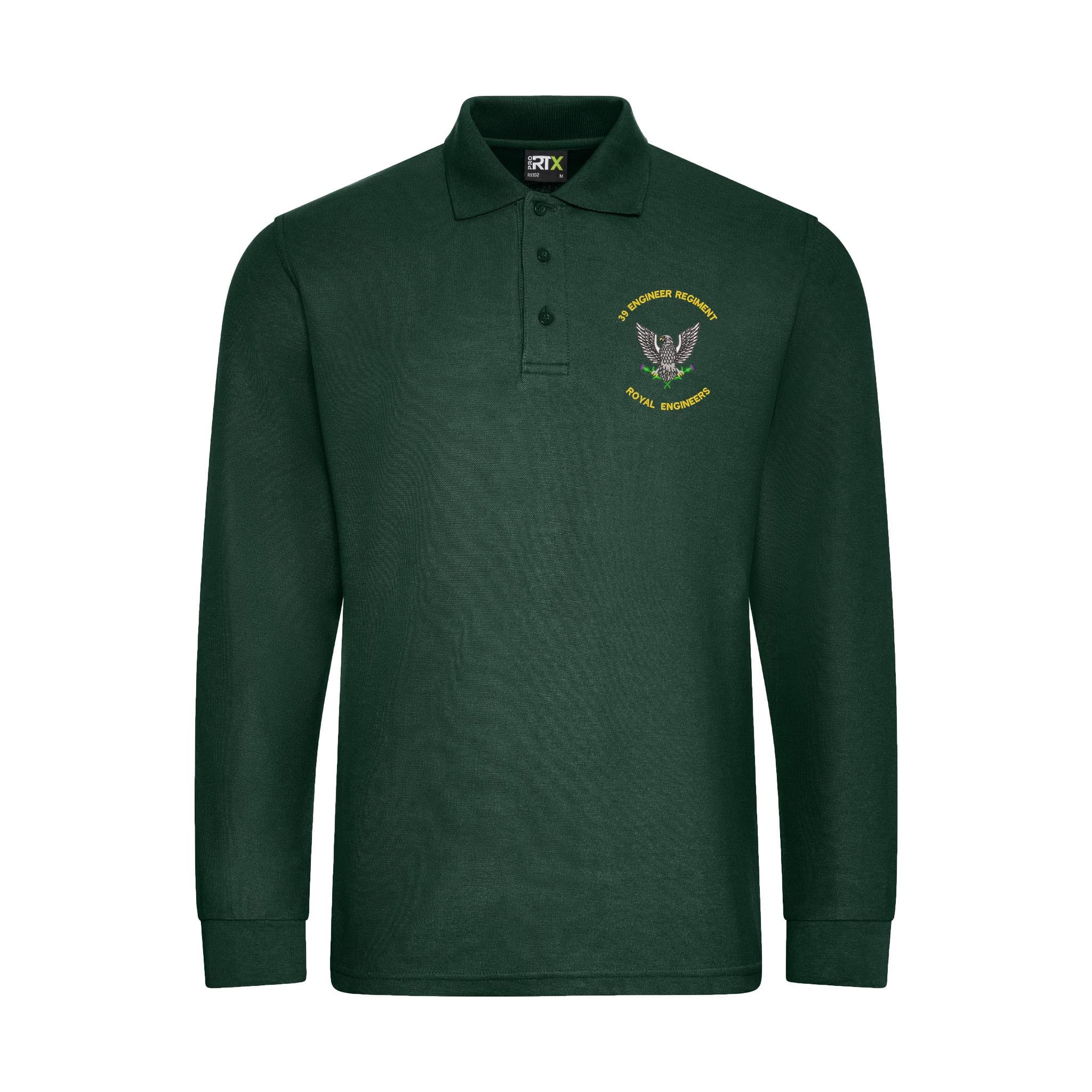 39 Engineer Regiment Long Sleeve Polo Shirt - Image 3