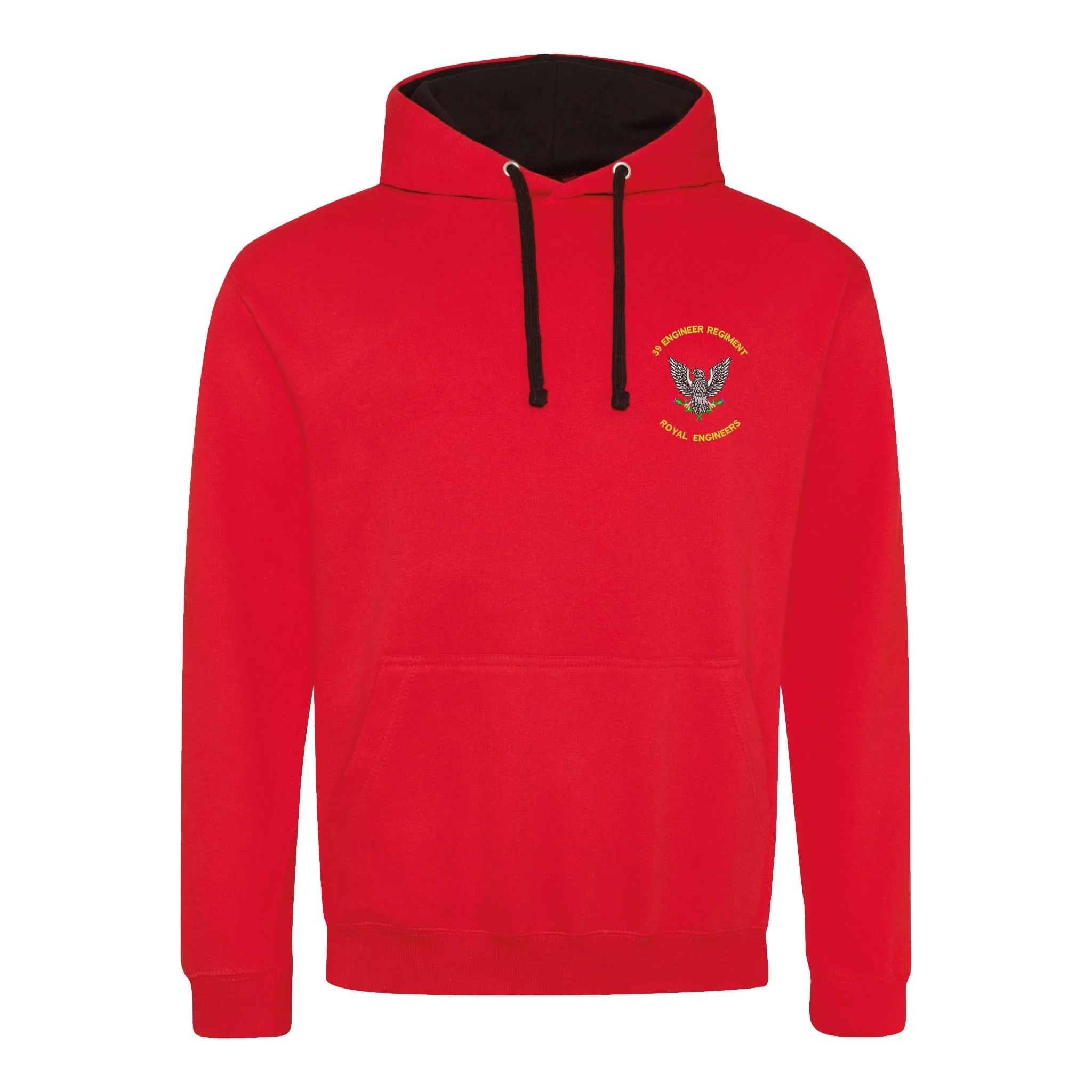 39 Engineer Regiment Varsity Contrast Hoodie - Image 10
