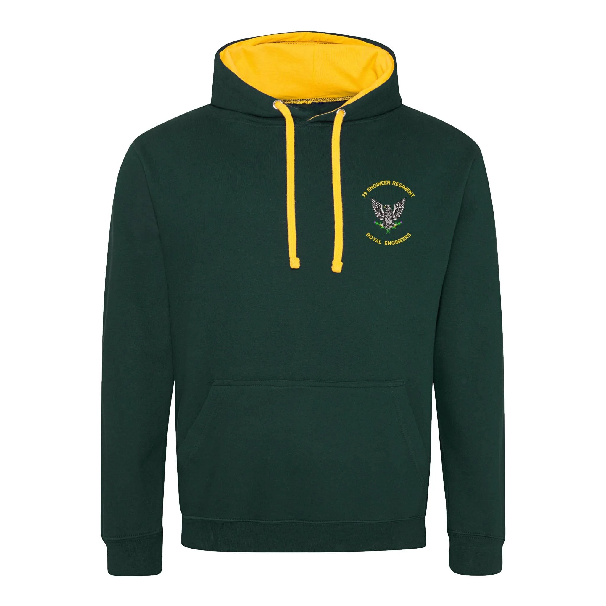 39 Engineer Regiment Varsity Contrast Hoodie - Image 7