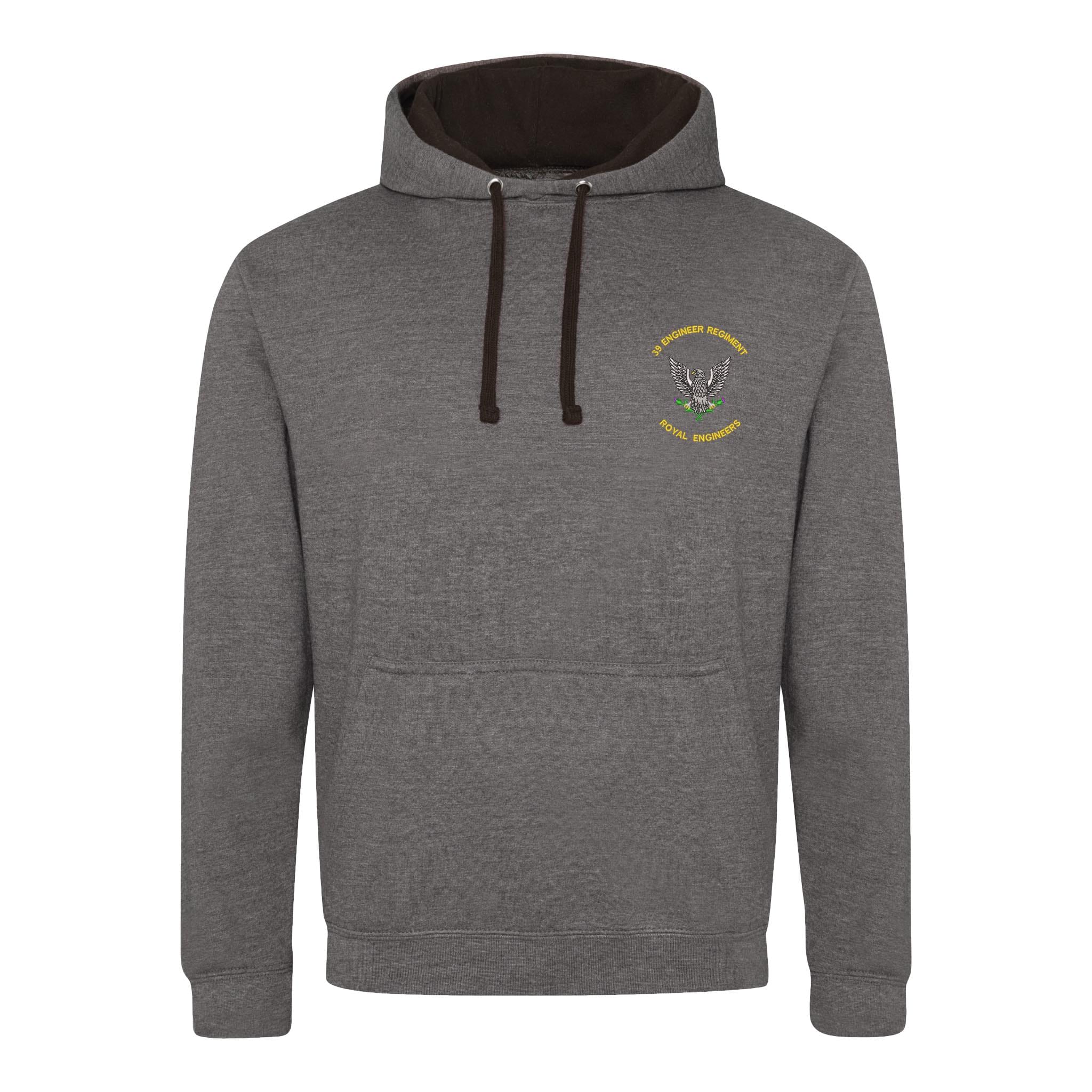 39 Engineer Regiment Varsity Contrast Hoodie - Image 8