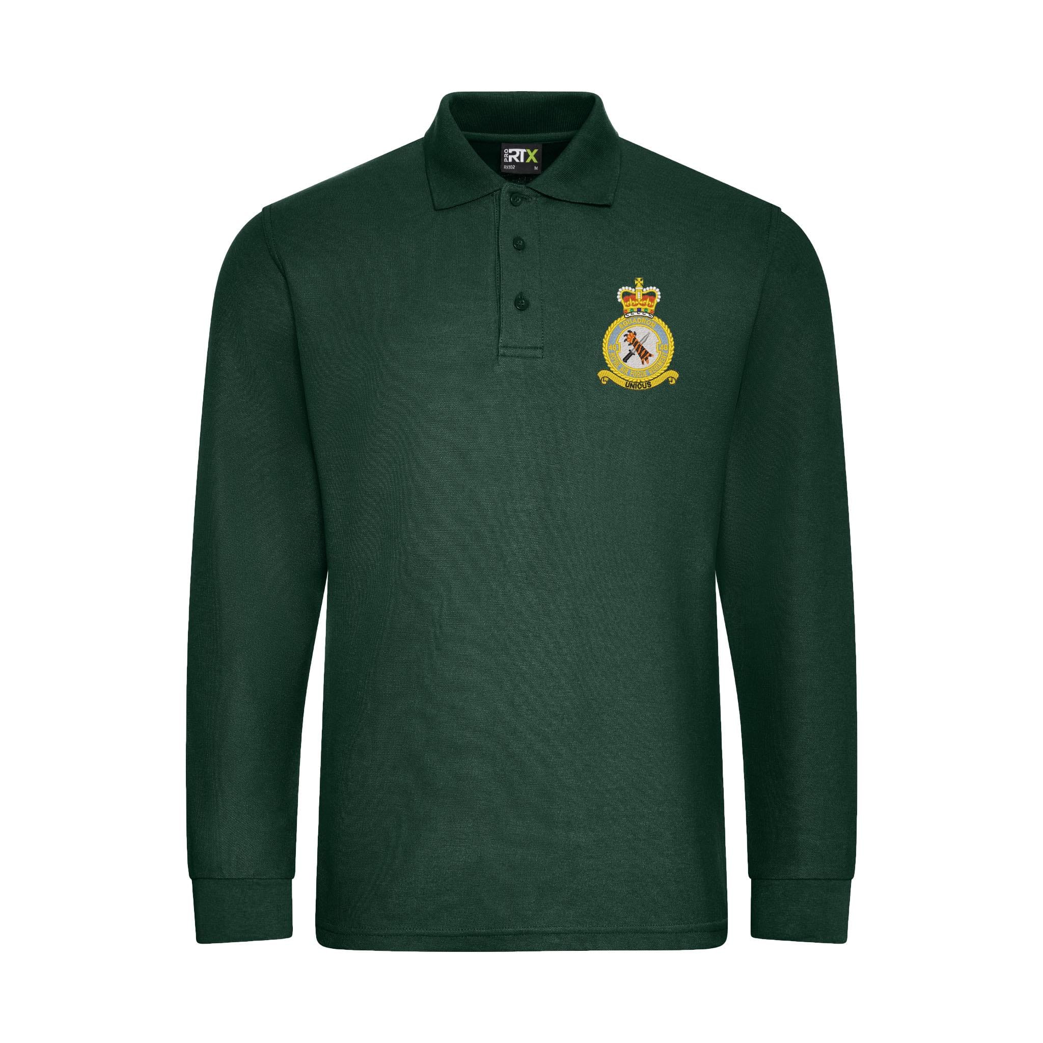 48 Squadron RAF Long Sleeve Polo Shirt - Image 2