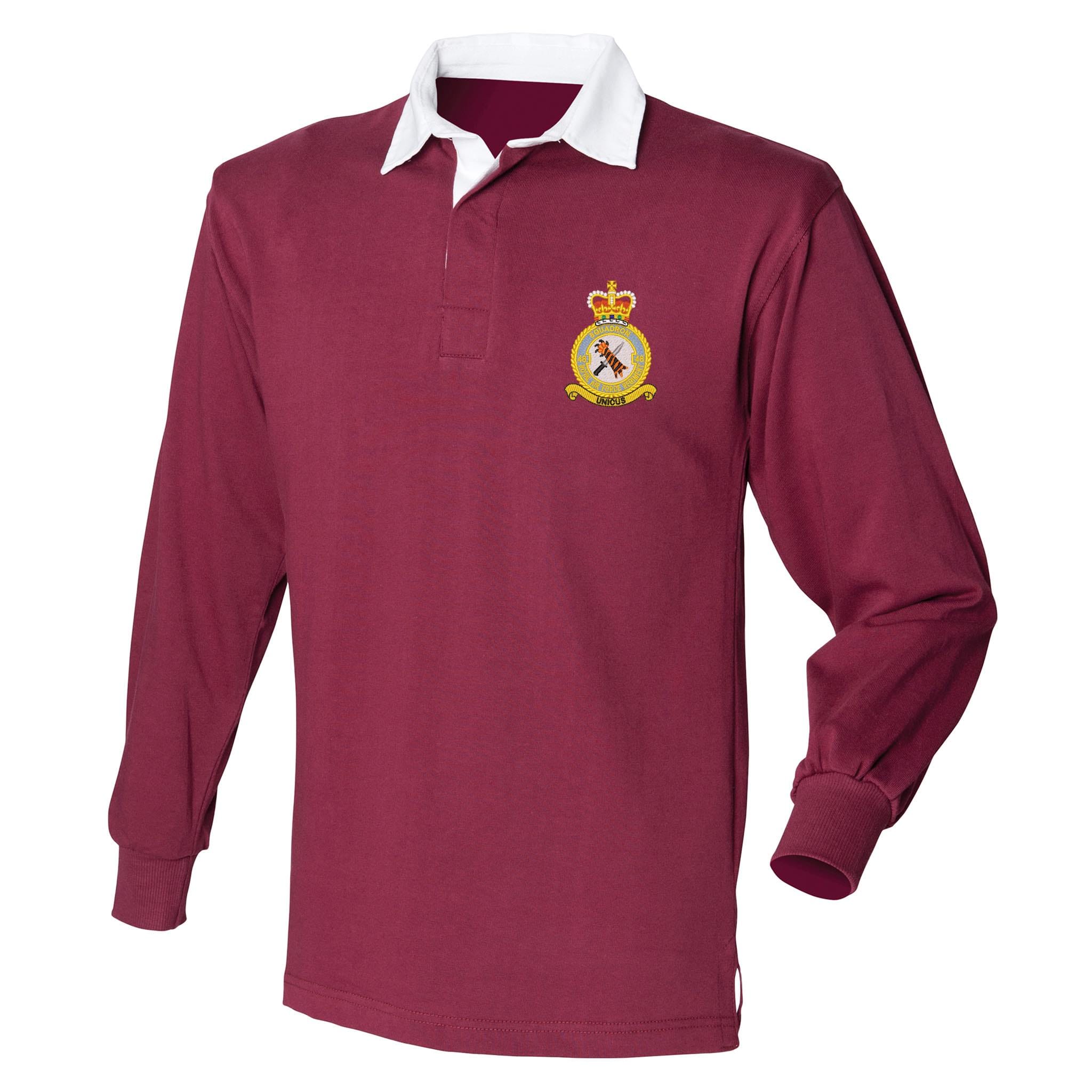 48 Squadron RAF Regiment Front Row Long Sleeve Rugby Shirt - Image 2