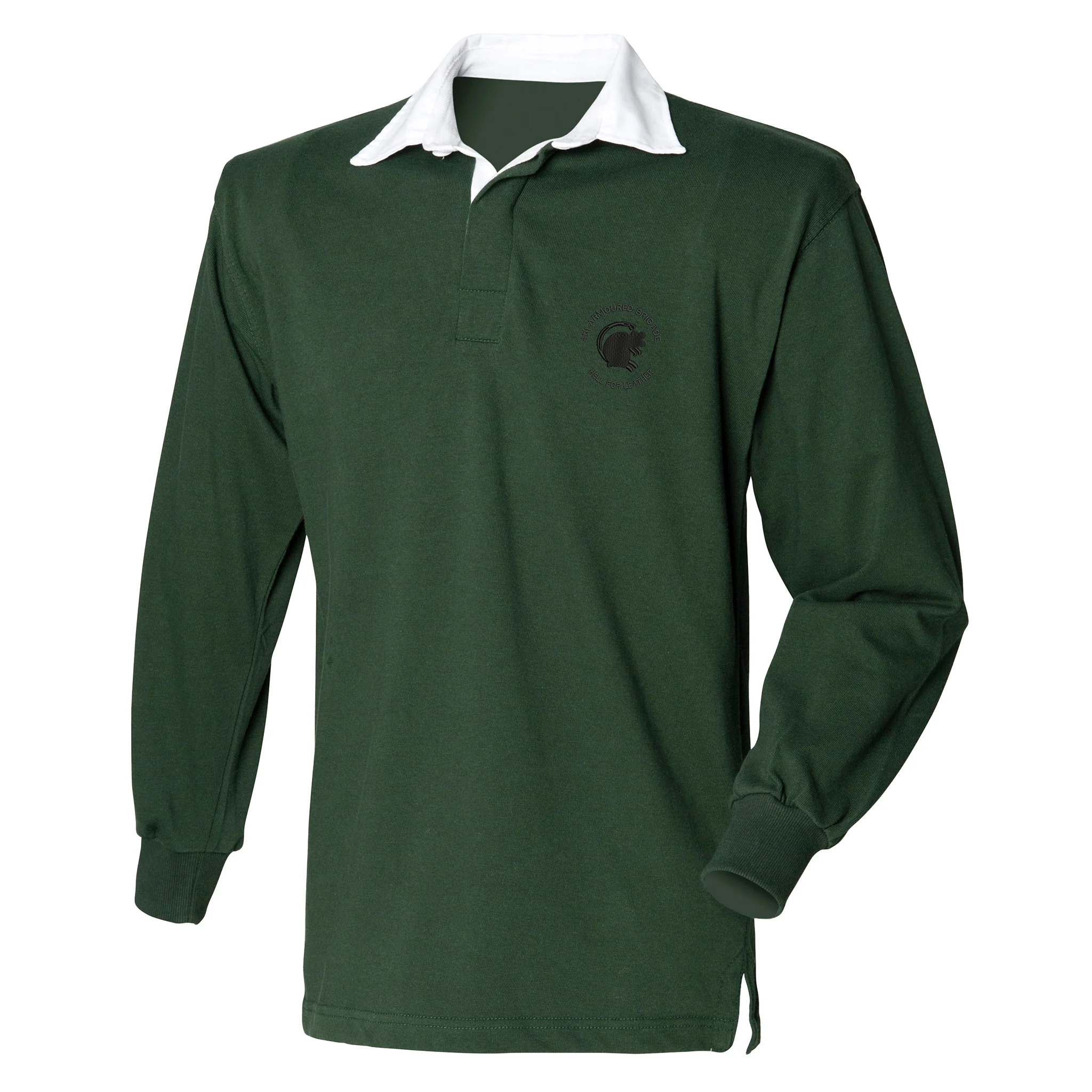 4th Armoured Brigade Front Row Long Sleeve Rugby Shirt - Image 3