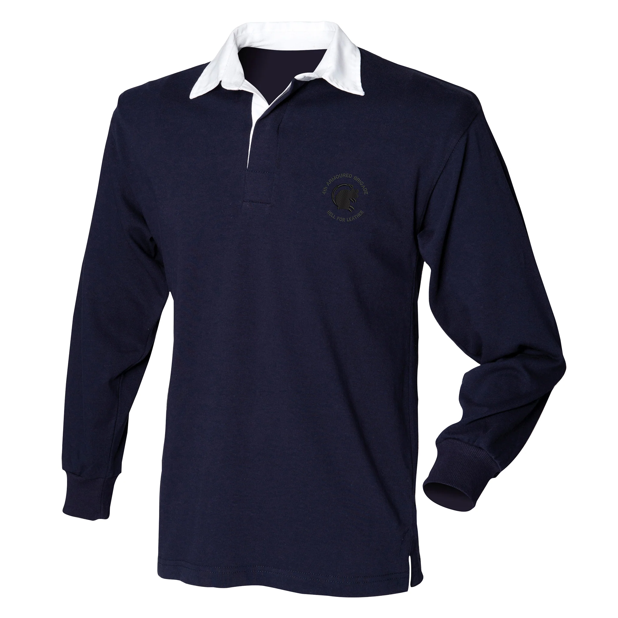 4th Armoured Brigade Front Row Long Sleeve Rugby Shirt - Image 4