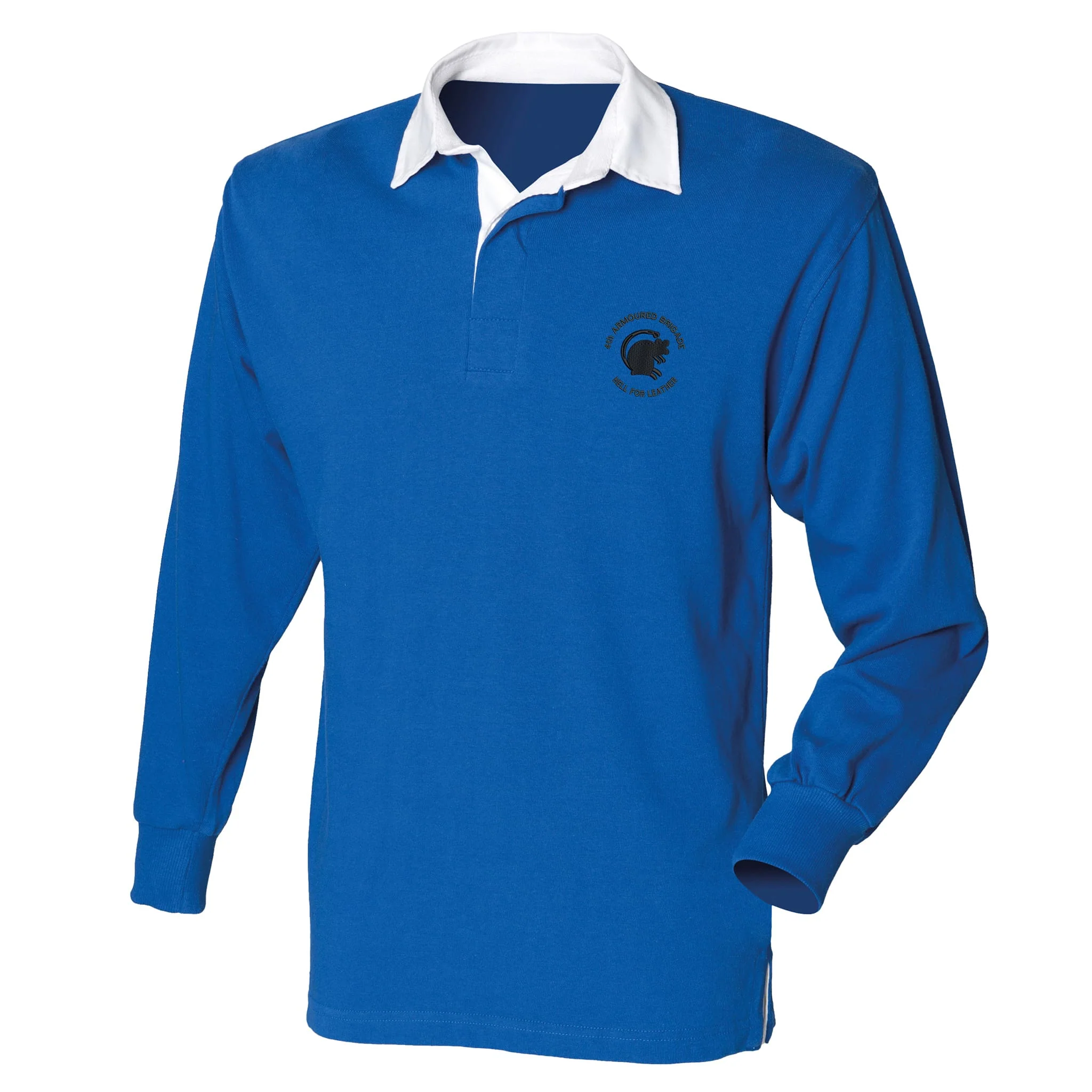 4th Armoured Brigade Front Row Long Sleeve Rugby Shirt - Image 5