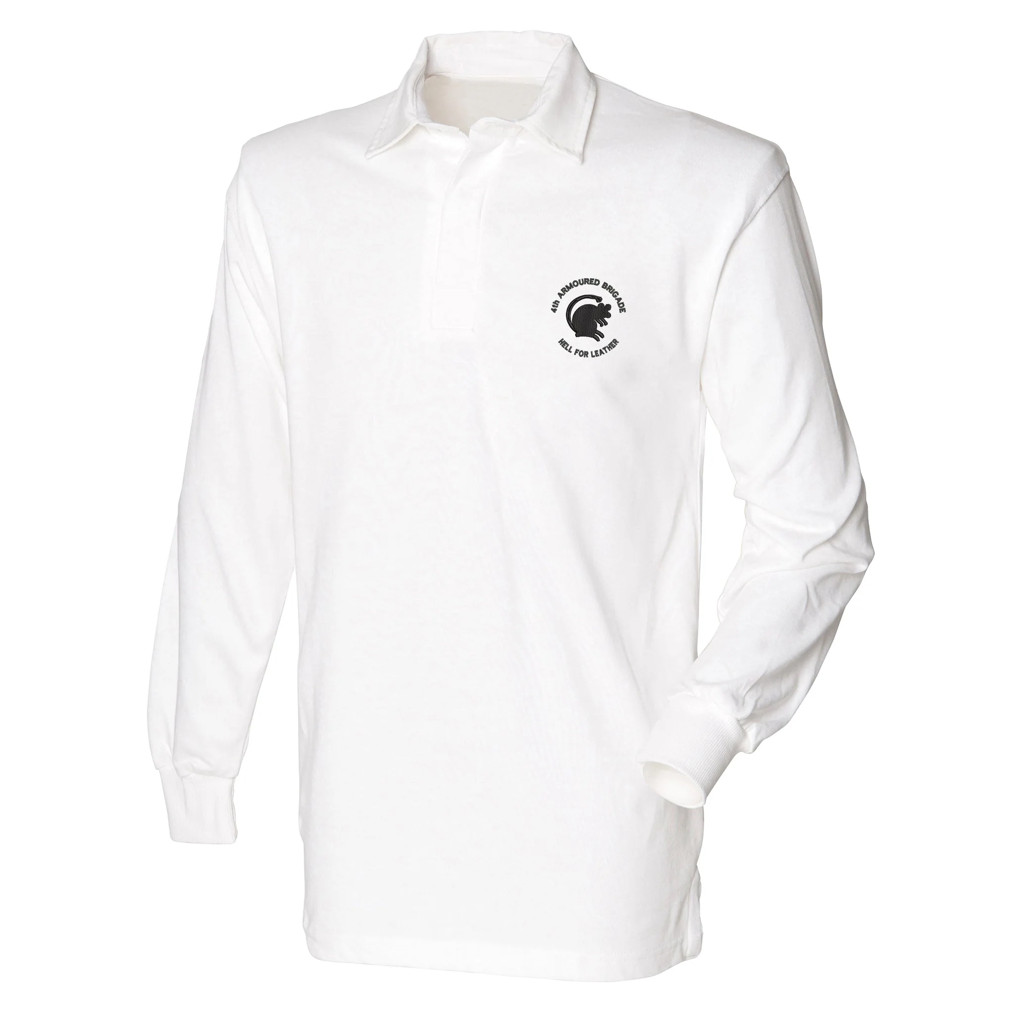 4th Armoured Brigade Front Row Long Sleeve Rugby Shirt - Image 7