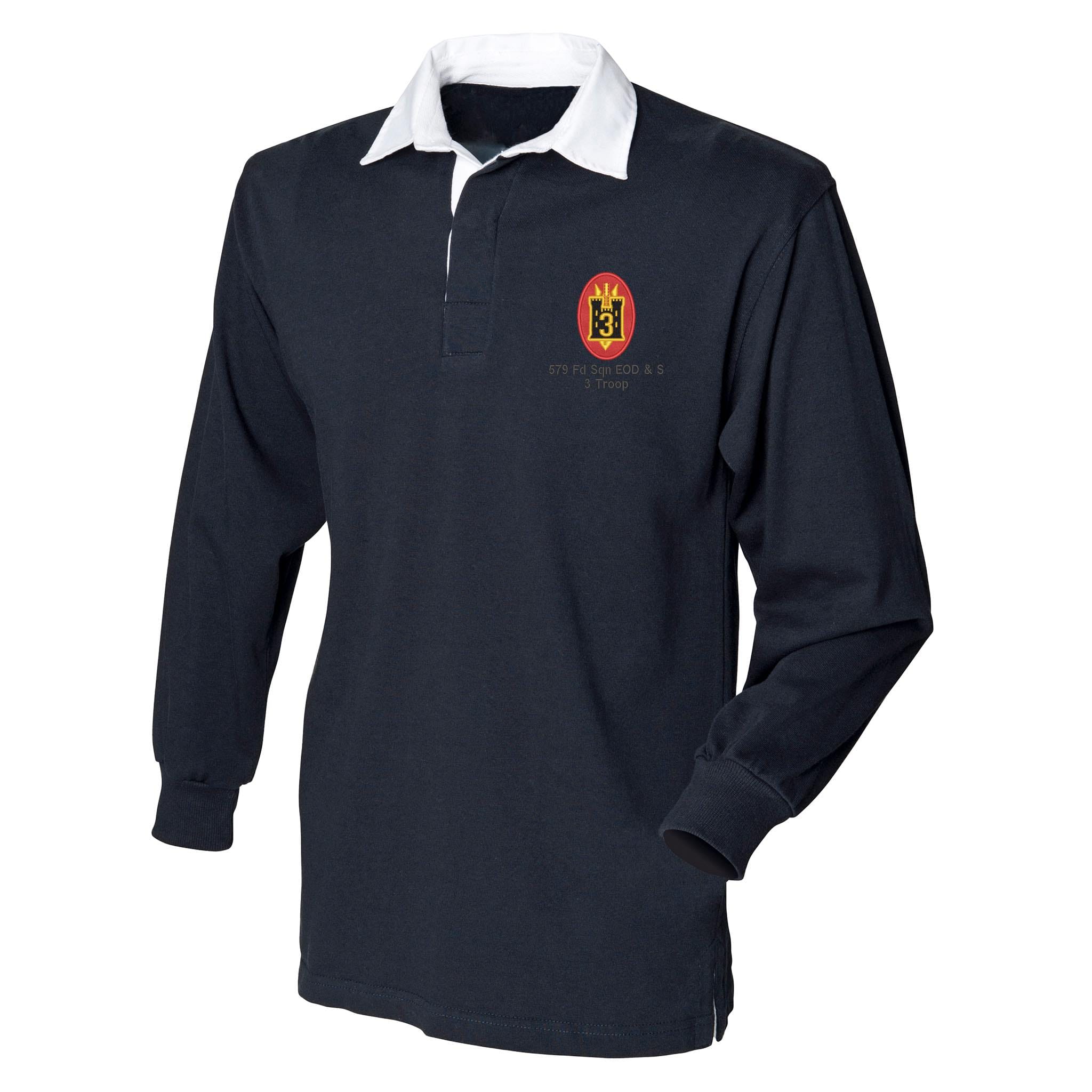 579 Fd Sqn EOD & S 3 Troop Front Row Long Sleeve Rugby Shirt - Image 6