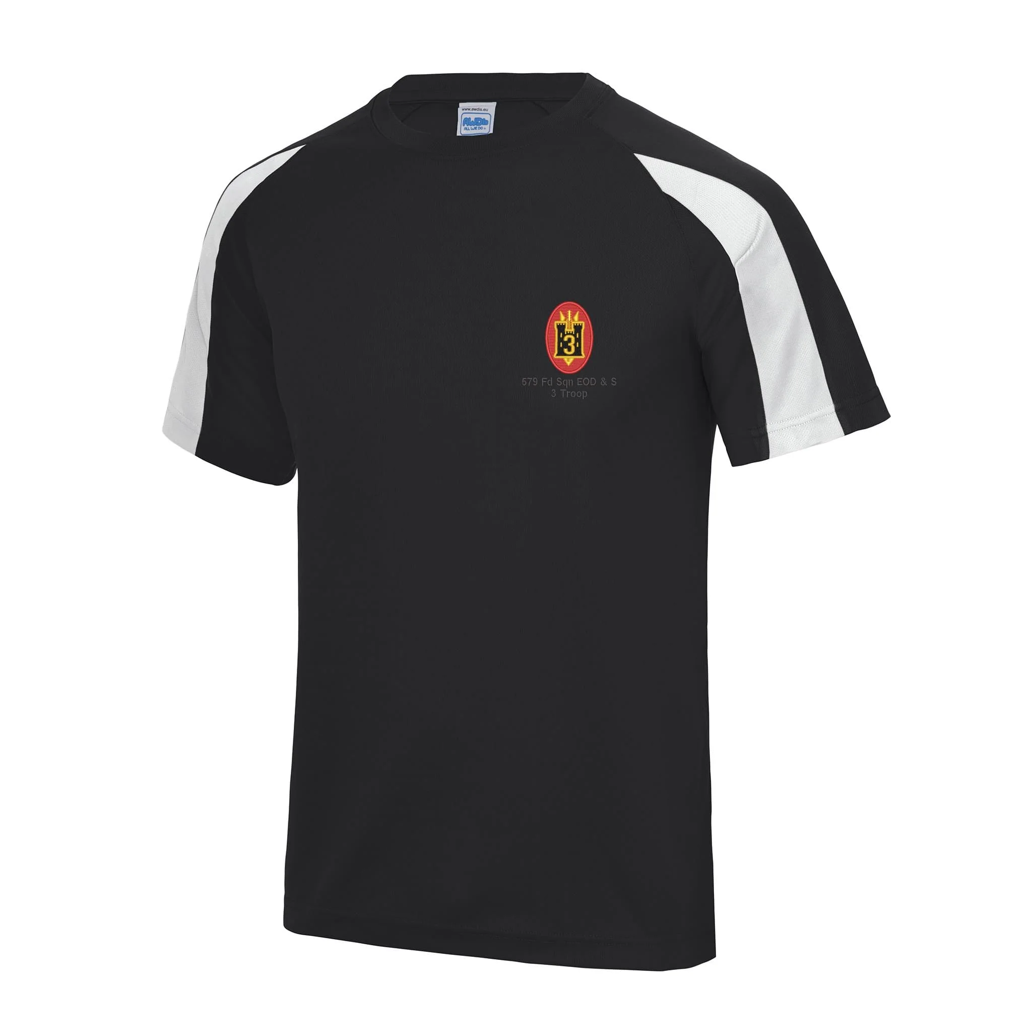 579 Fd Sqn EOD & S 3 Troop Contrast Polyester T-Shirt - Image 2
