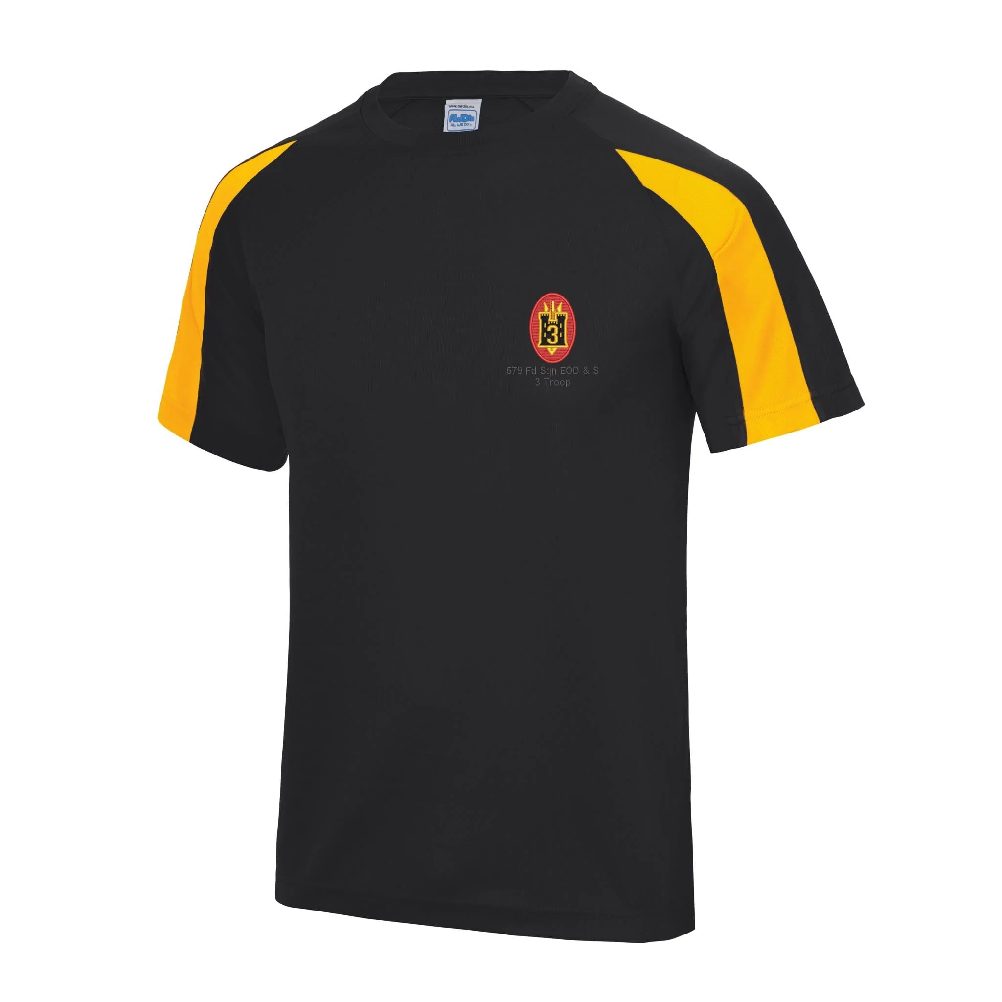 579 Fd Sqn EOD & S 3 Troop Contrast Polyester T-Shirt - Image 9