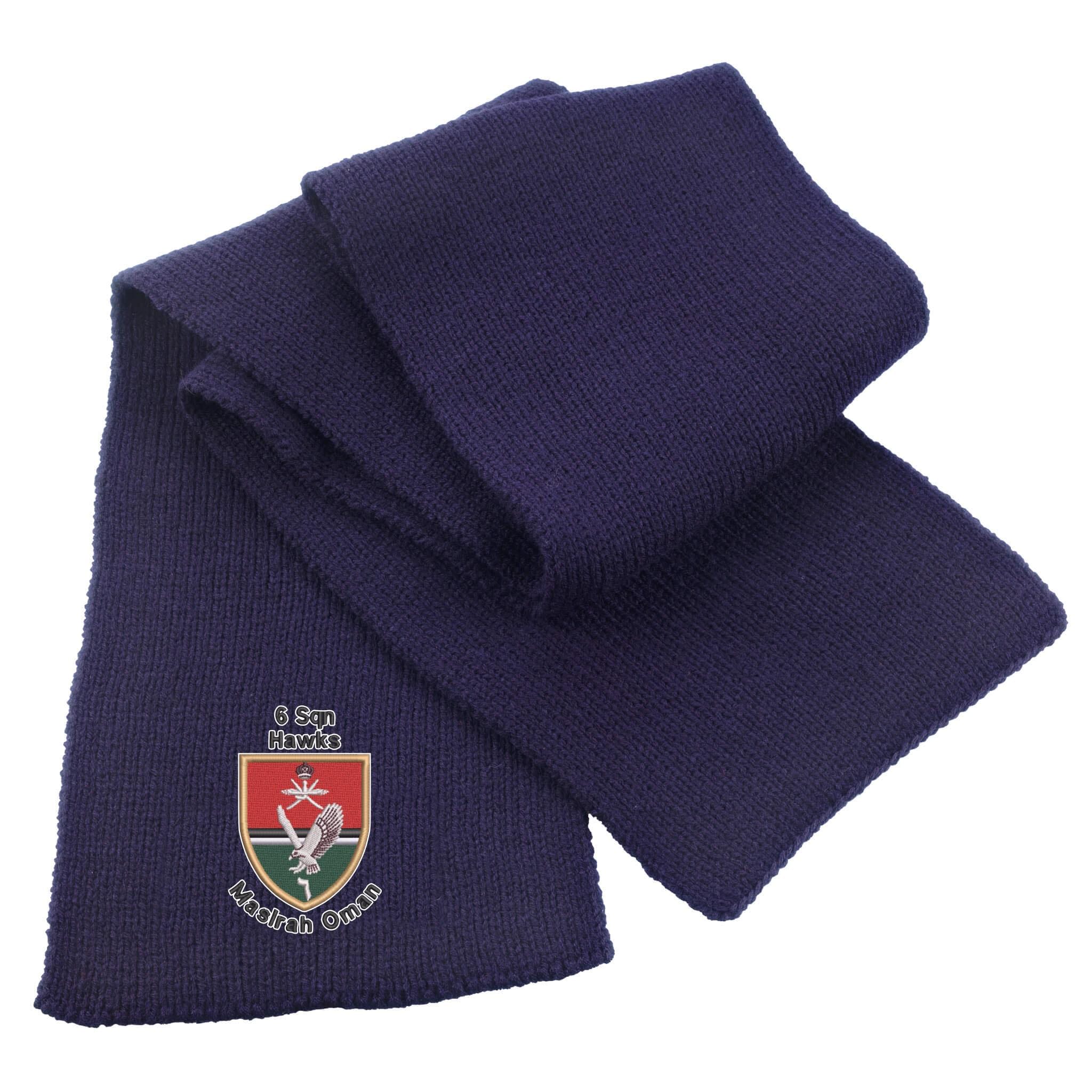 6 Sqn Hawks Masirah Oman Heavy Knit Scarf - Image 3