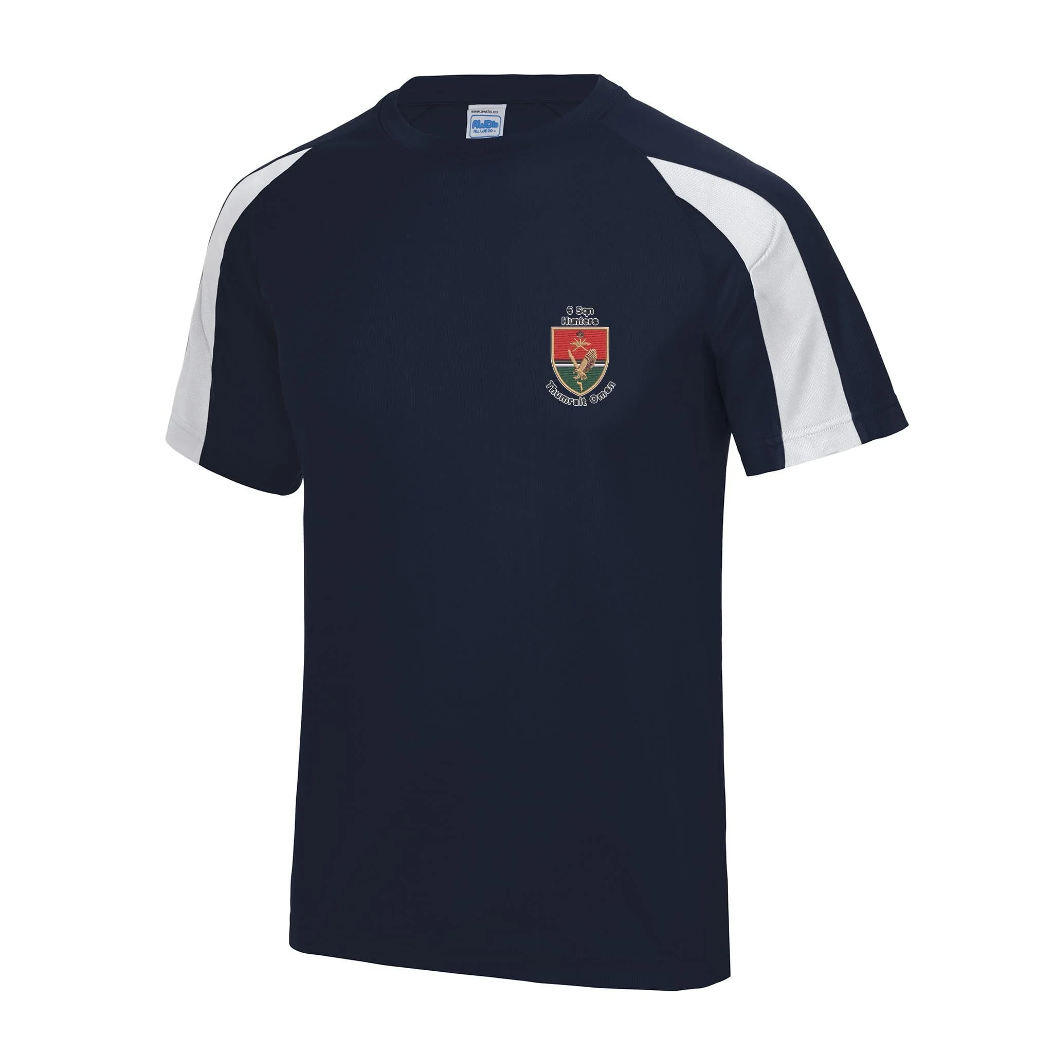 6 Sqn Hunters Thumrait Oman Contrast Polyester T-Shirt - Image 3