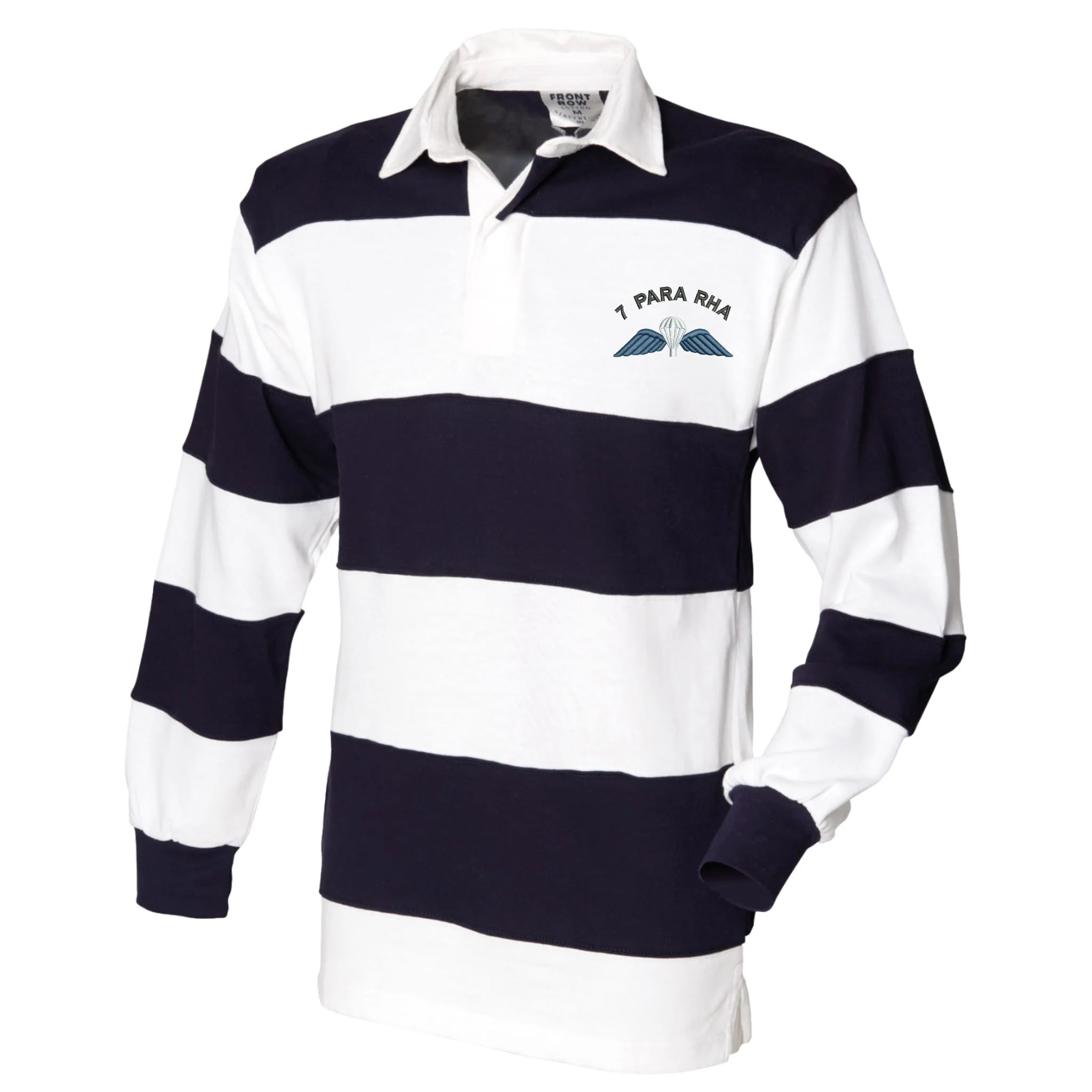 7 Para Artillery Wings Front Row Sewn Stripe Long Sleeve Rugby Shirt - Image 3