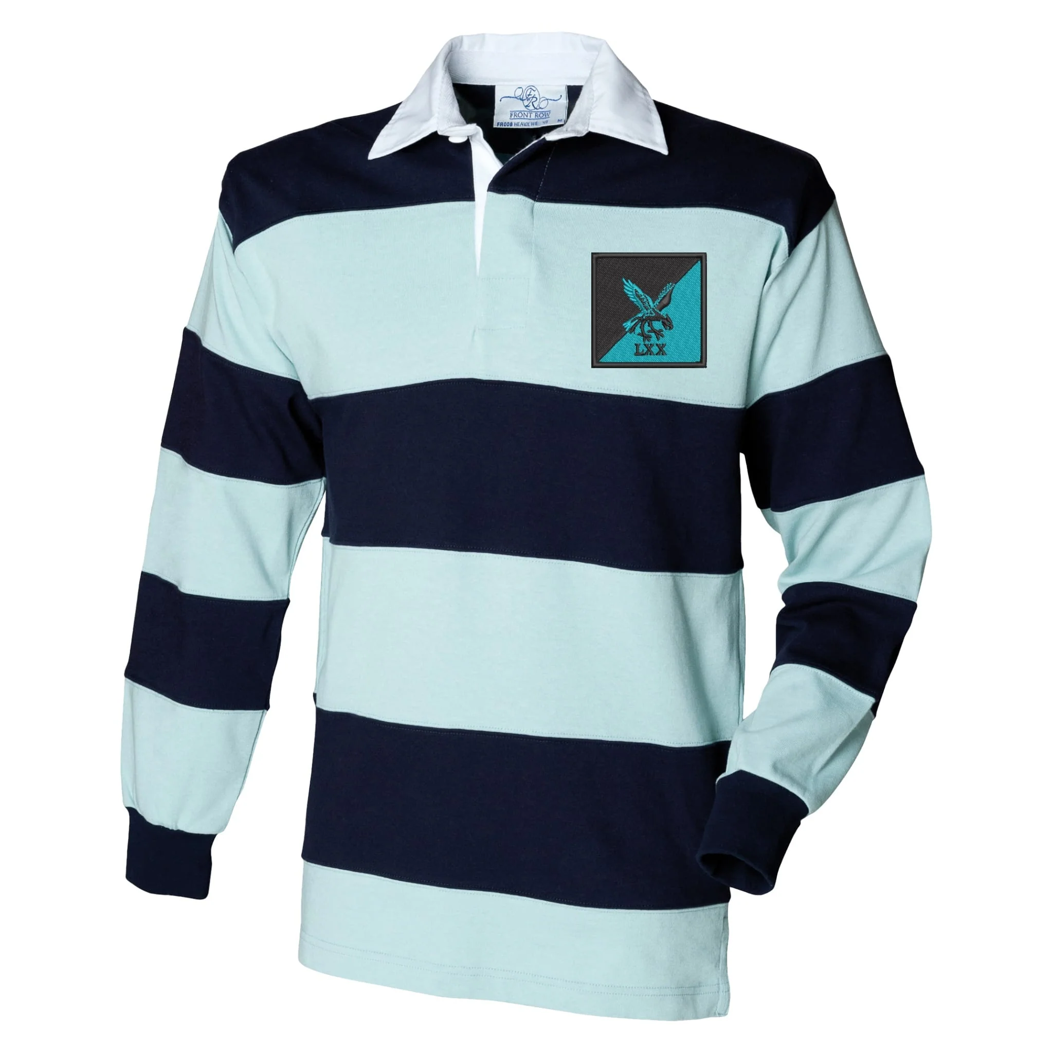 70 Field Company Front Row Sewn Stripe Long Sleeve Rugby Shirt - Image 2