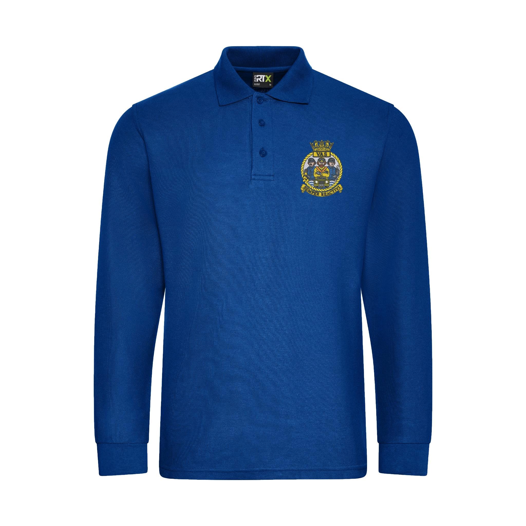 Aircraft Handler Semper Reactivi Crest Long Sleeve Polo Shirt - Image 5