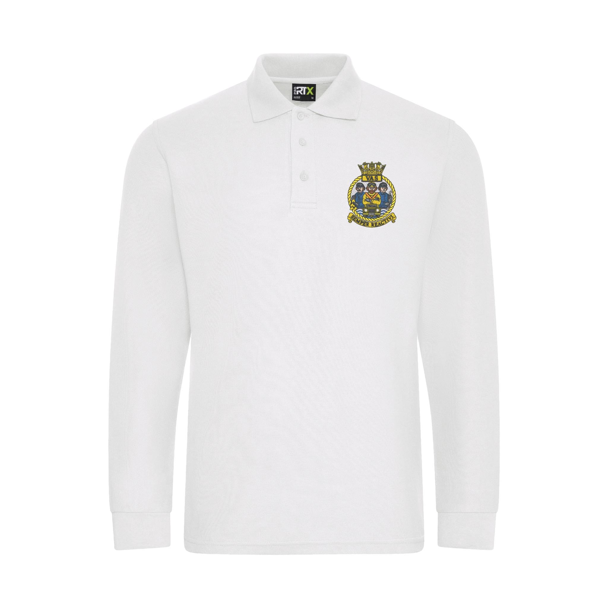 Aircraft Handler Semper Reactivi Crest Long Sleeve Polo Shirt - Image 7