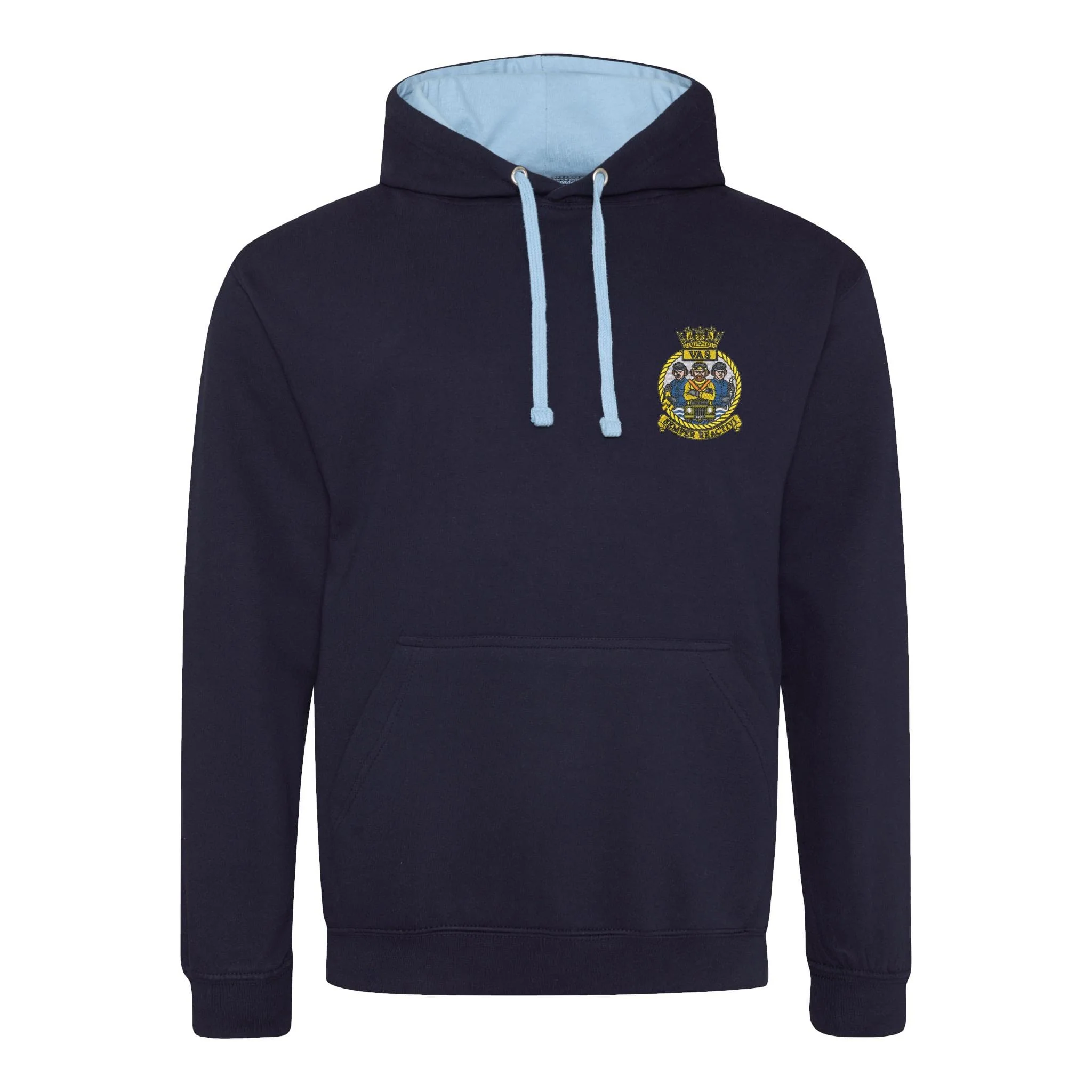 Aircraft Handler Semper Reactivi Crest Varsity Contrast Hoodie - Image 2