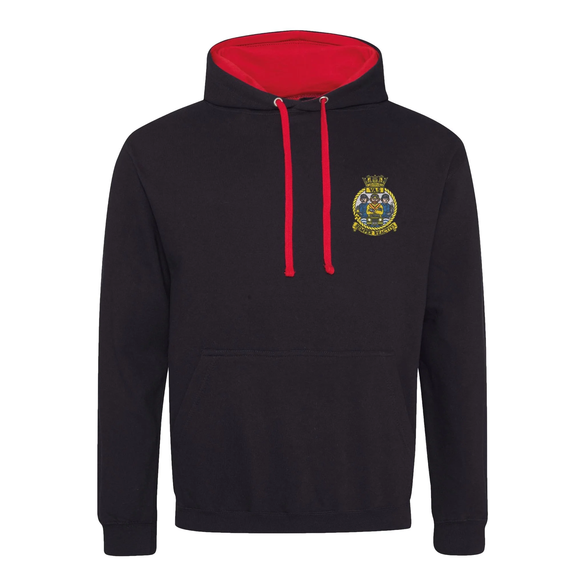 Aircraft Handler Semper Reactivi Crest Varsity Contrast Hoodie - Image 5