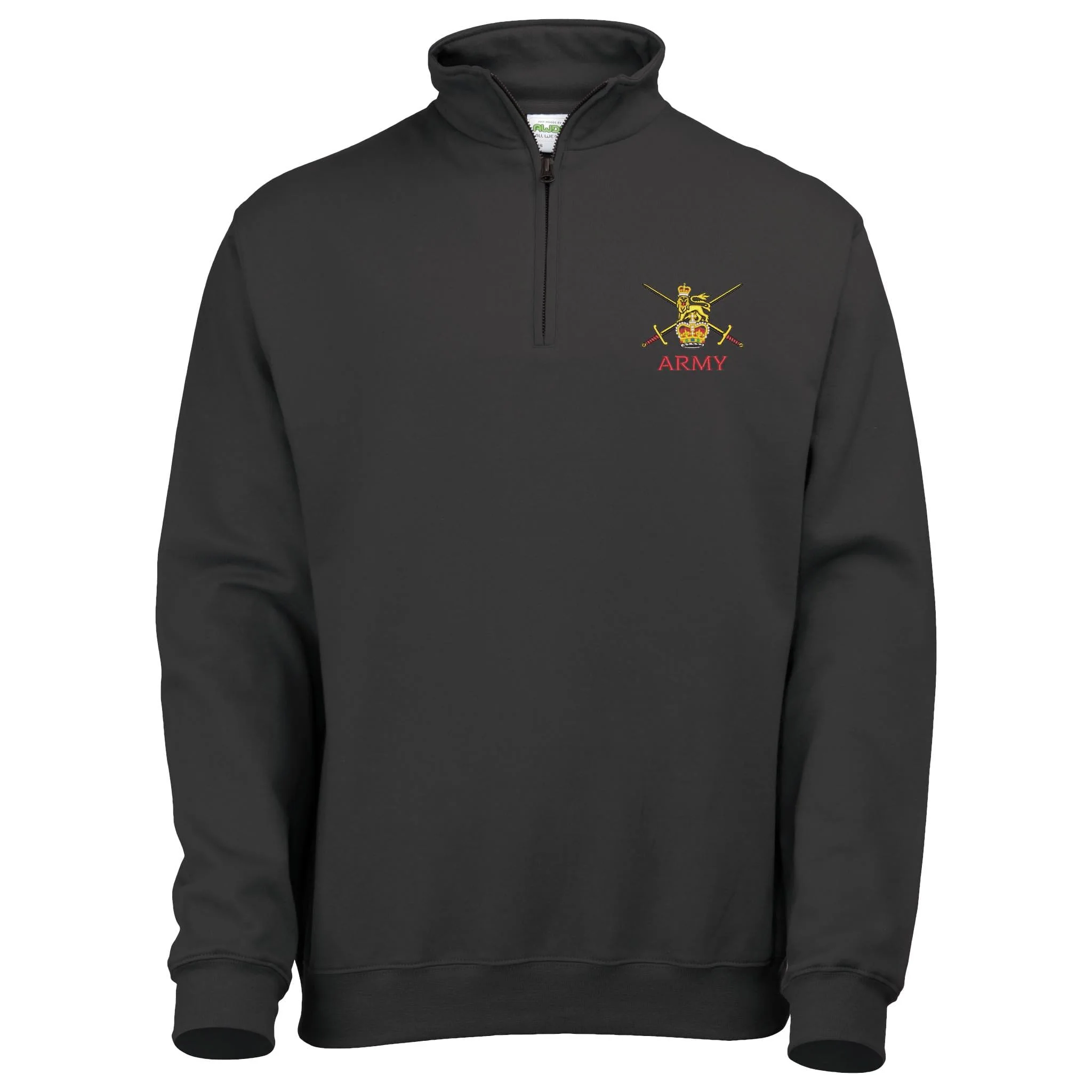 Army (Crossed Swords) Quarter Zip Sweatshirt - Image 4