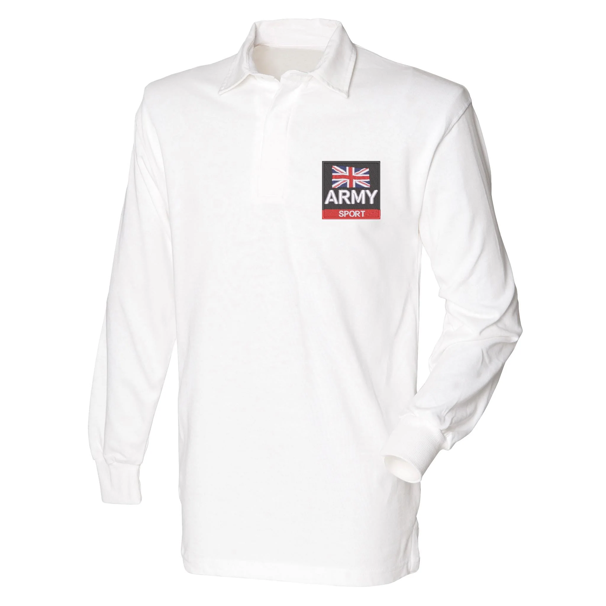Army Sport Front Row Long Sleeve Rugby Shirt - Image 3