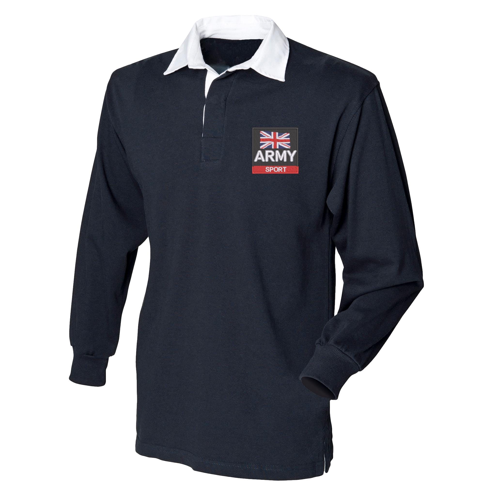 Army Sport Front Row Long Sleeve Rugby Shirt - Image 4
