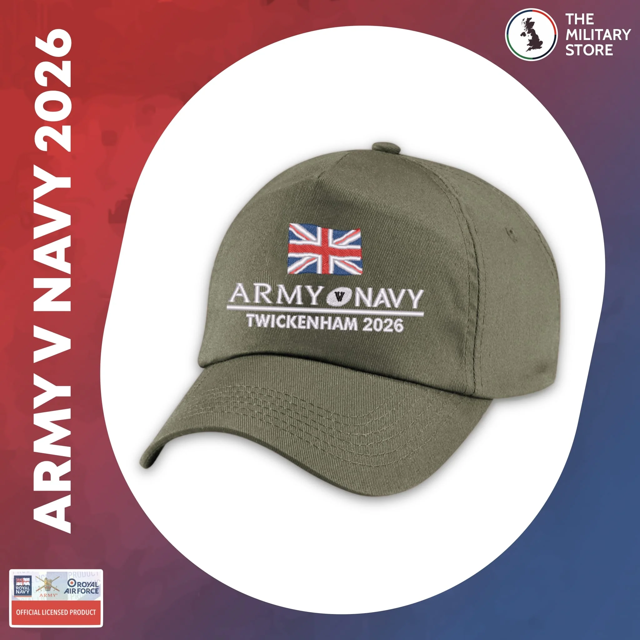 Army v Navy 2026 Flag Embroidered Cap - Image 4