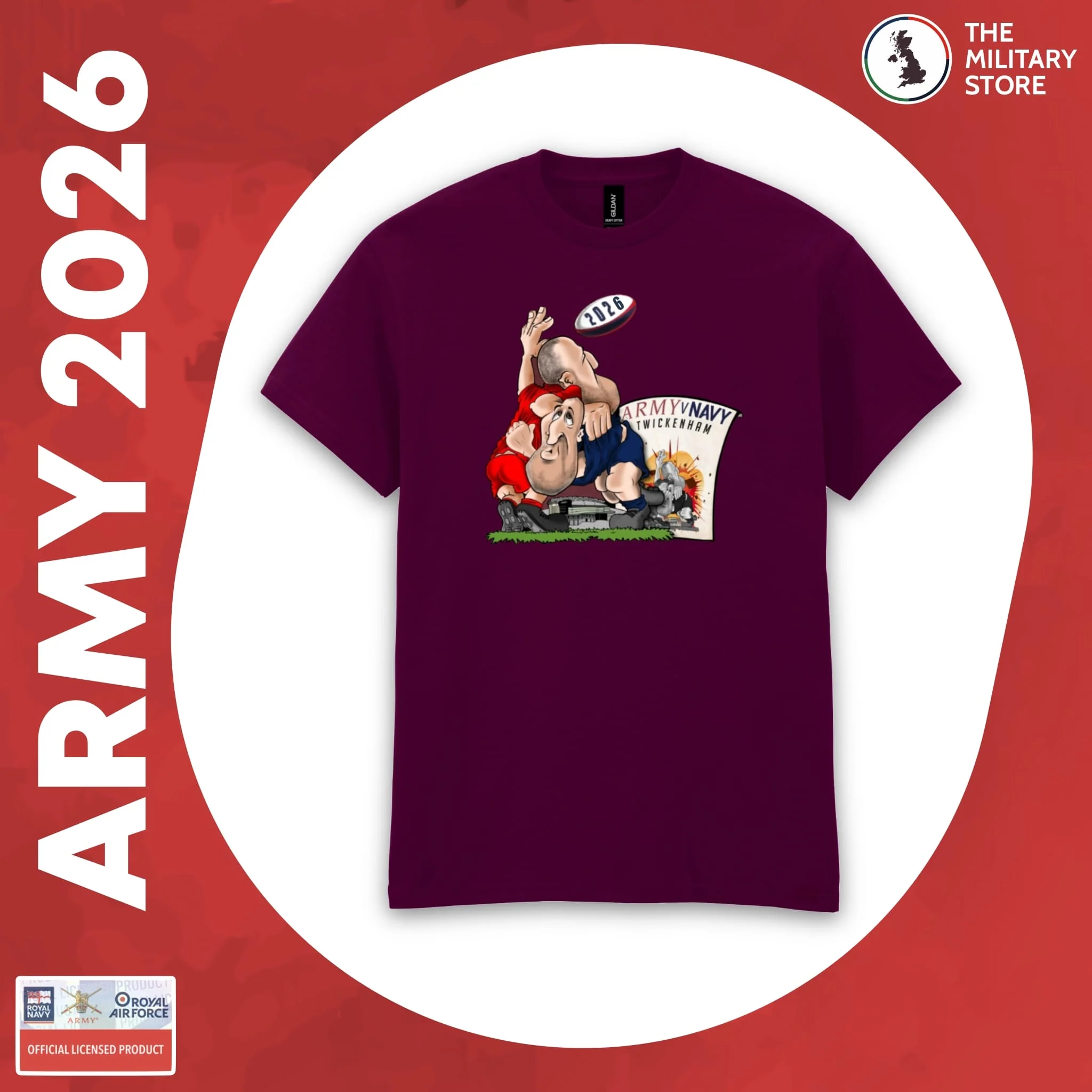 British Army - Army v Navy 2026 Rugby Players Cotton T-Shirt - Image 3