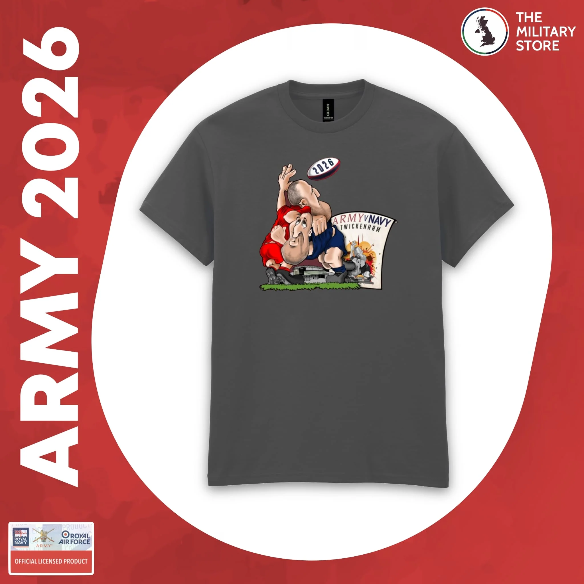 British Army - Army v Navy 2026 Rugby Players Cotton T-Shirt - Image 5