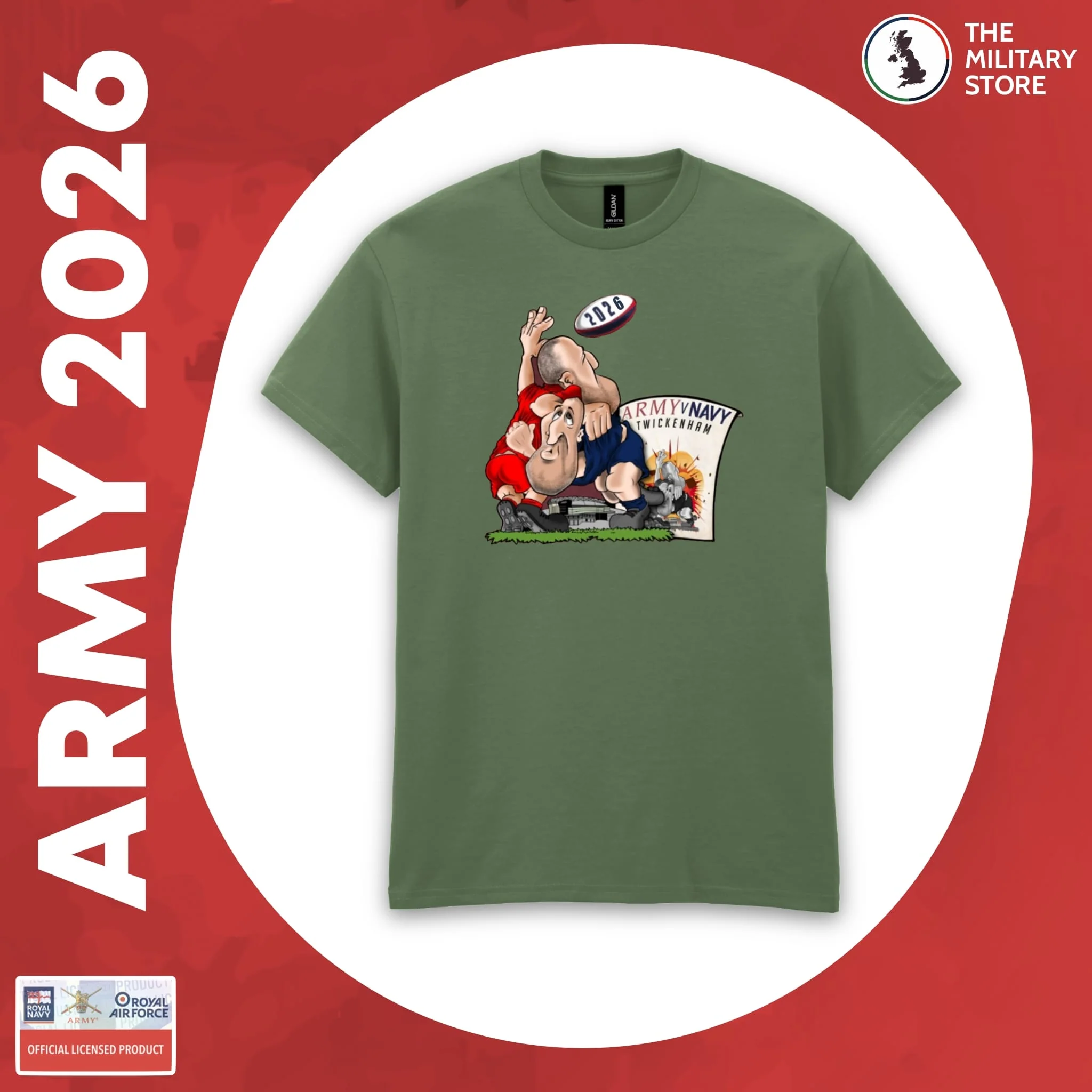 British Army - Army v Navy 2026 Rugby Players Cotton T-Shirt - Image 7