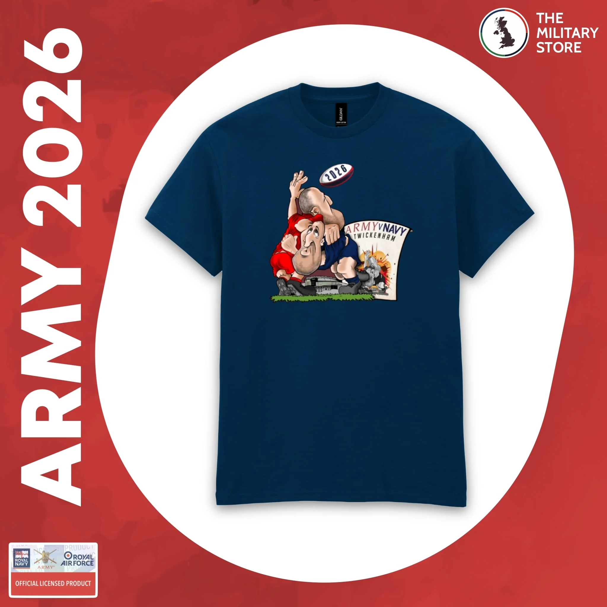 British Army - Army v Navy 2026 Rugby Players Cotton T-Shirt - Image 8