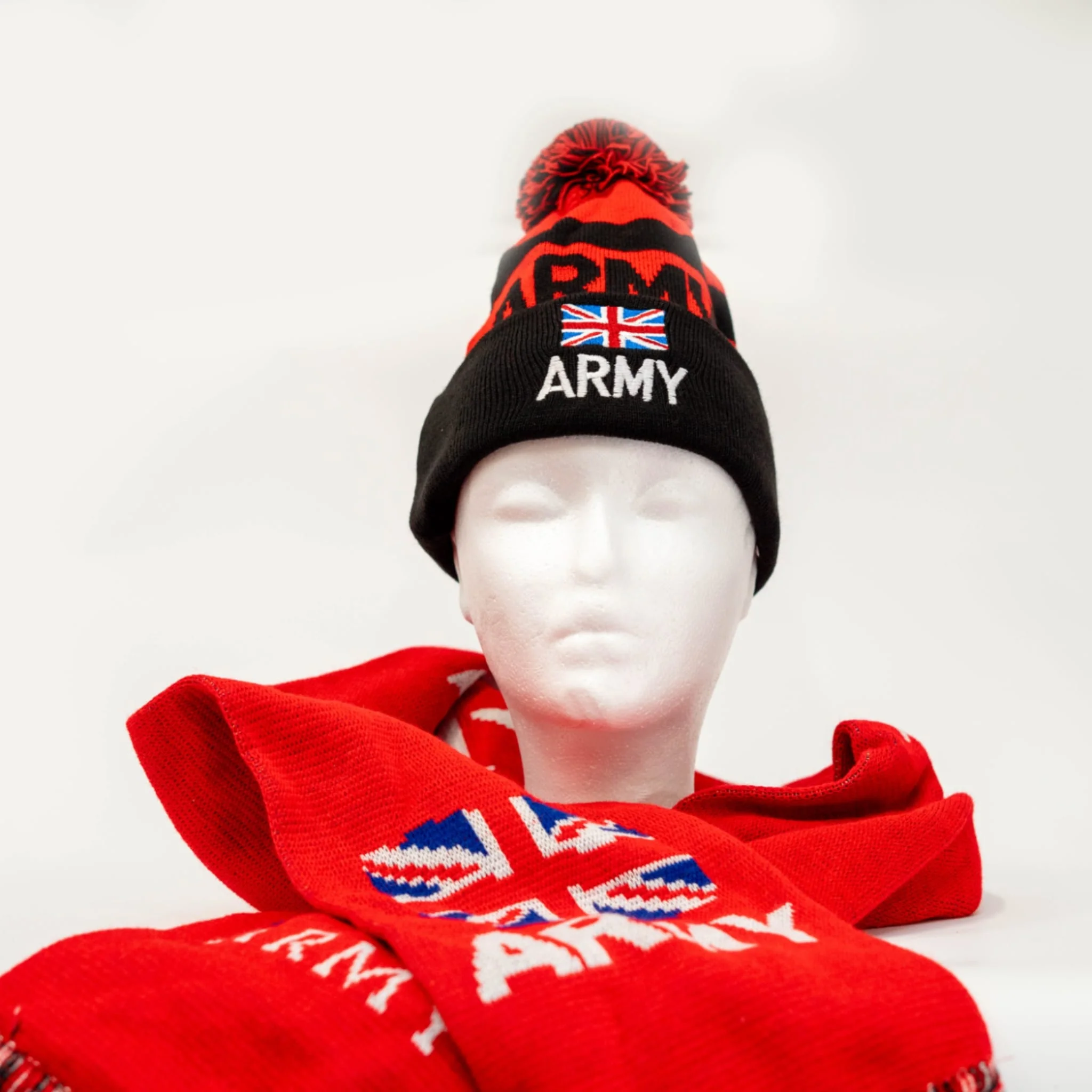 British Army Bobble Hat & Woven Scarf Bundle - Image 3