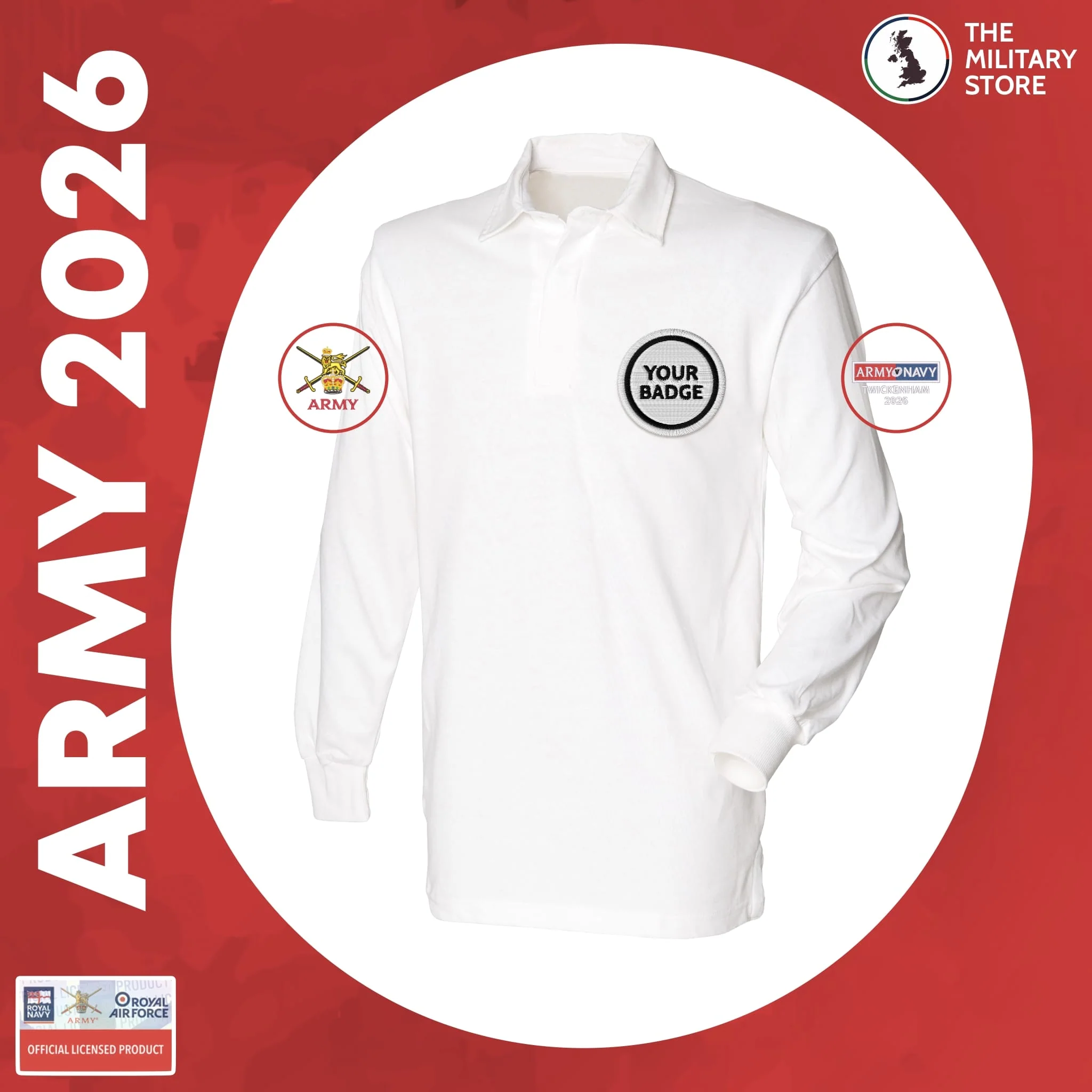 British Army - Front Row Long Sleeve Rugby Shirt - Army v Navy 2026 - Image 10