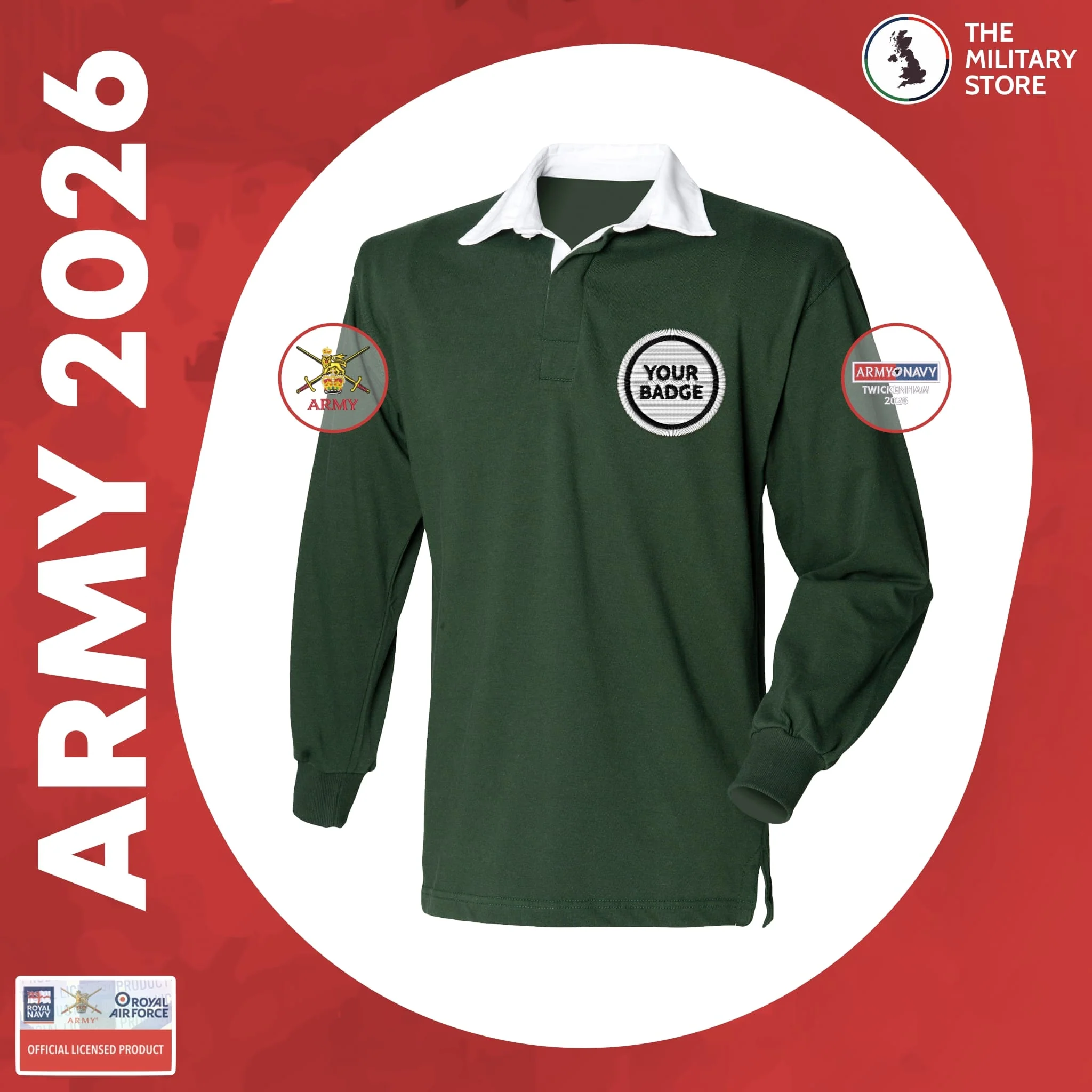 British Army - Front Row Long Sleeve Rugby Shirt - Army v Navy 2026 - Image 6