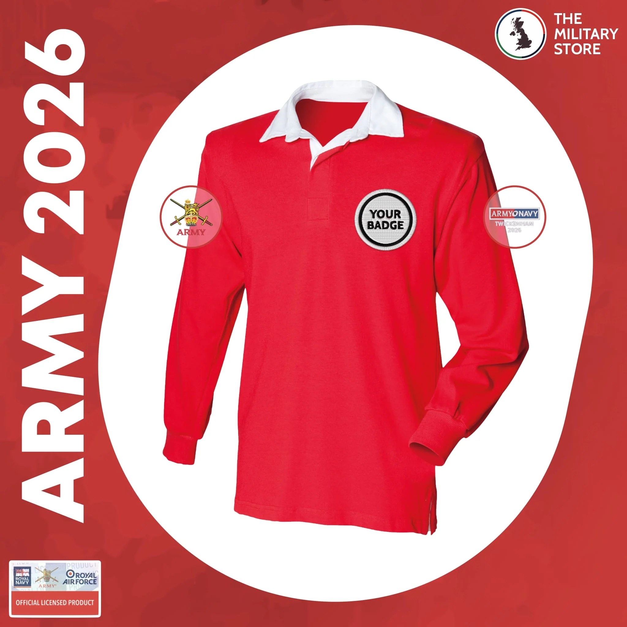 British Army - Front Row Long Sleeve Rugby Shirt - Army v Navy 2026 - Image 8