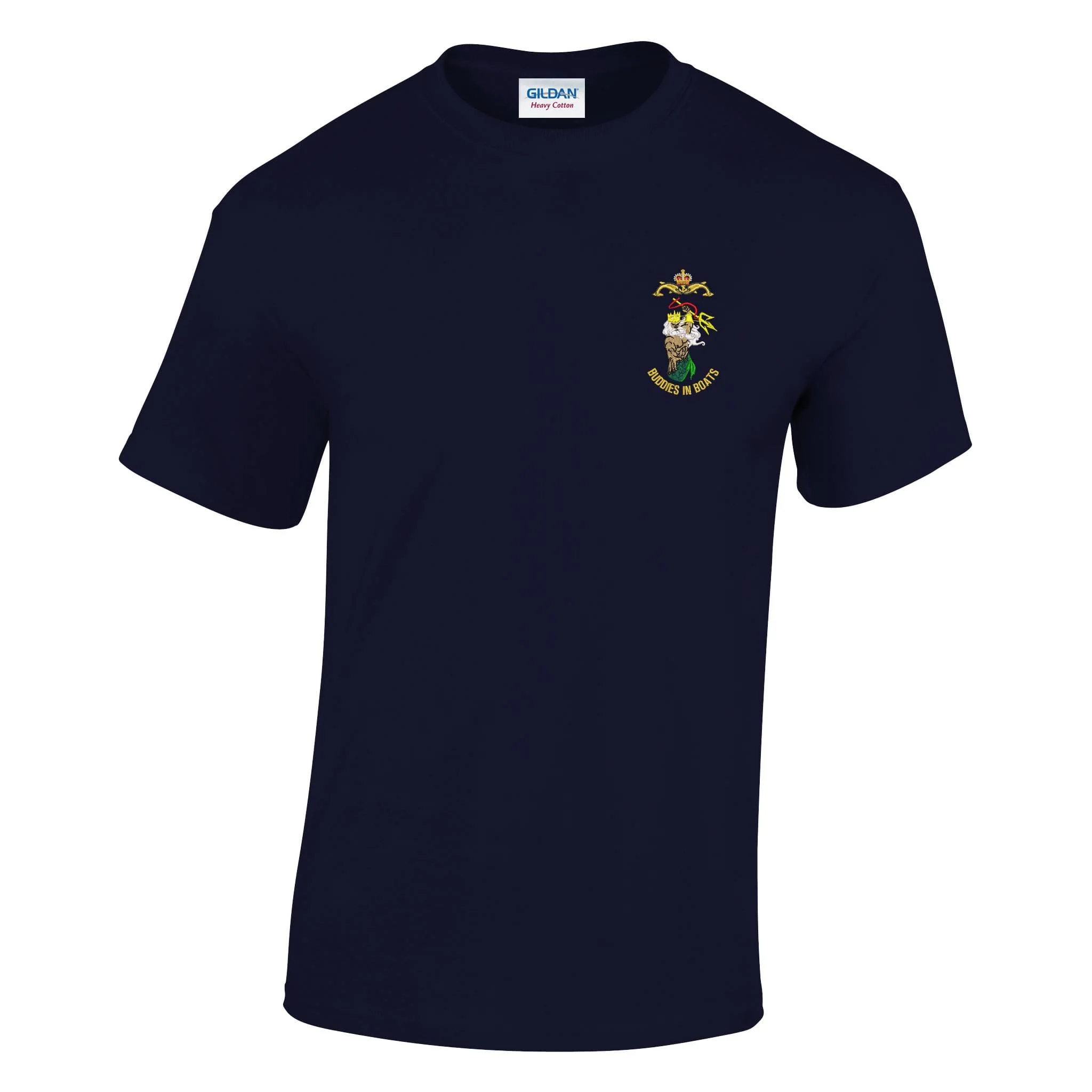 Buddies In Boats Neptune Cotton T-Shirt - Image 7