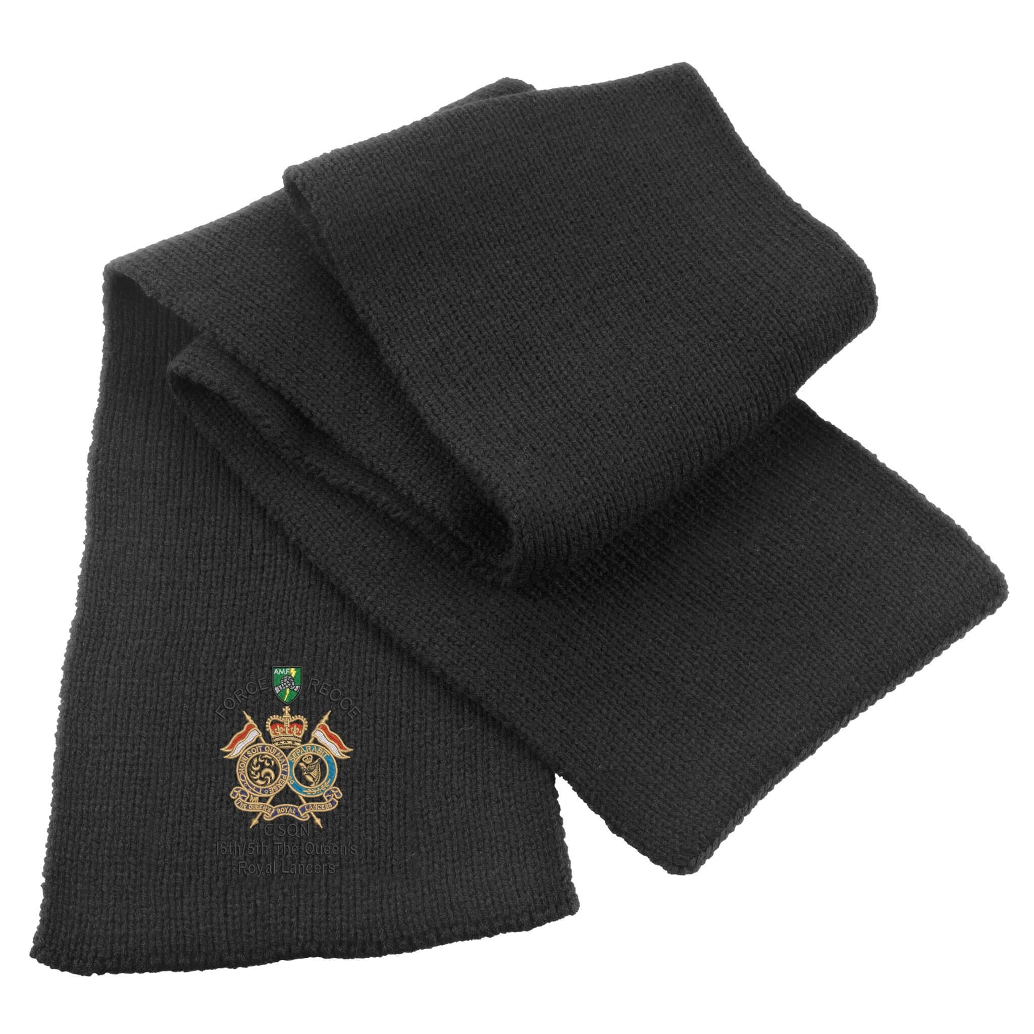 C Sqn 16th/5th The Queens Royal Lancers Heavy Knit Scarf - Image 2