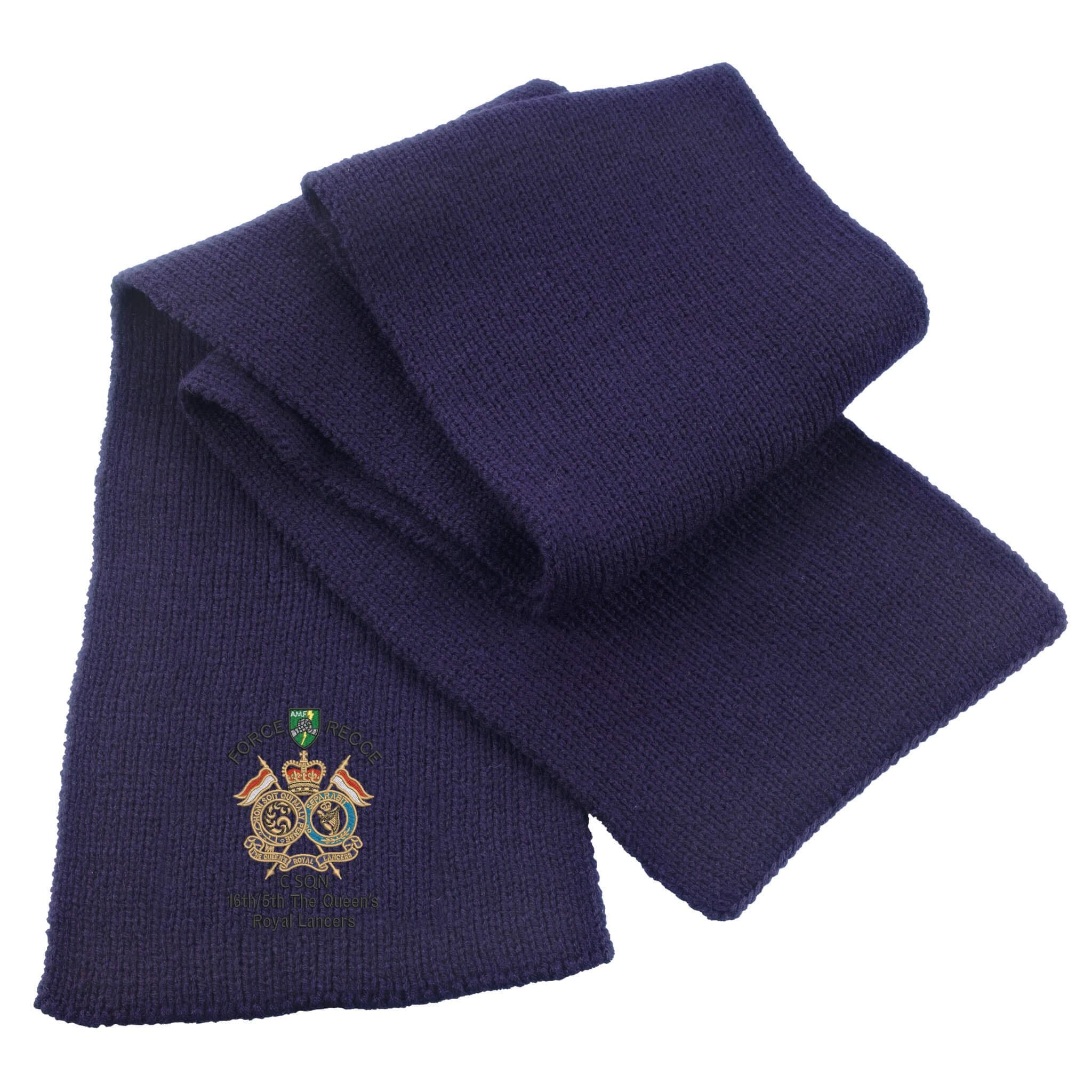 C Sqn 16th/5th The Queens Royal Lancers Heavy Knit Scarf - Image 3