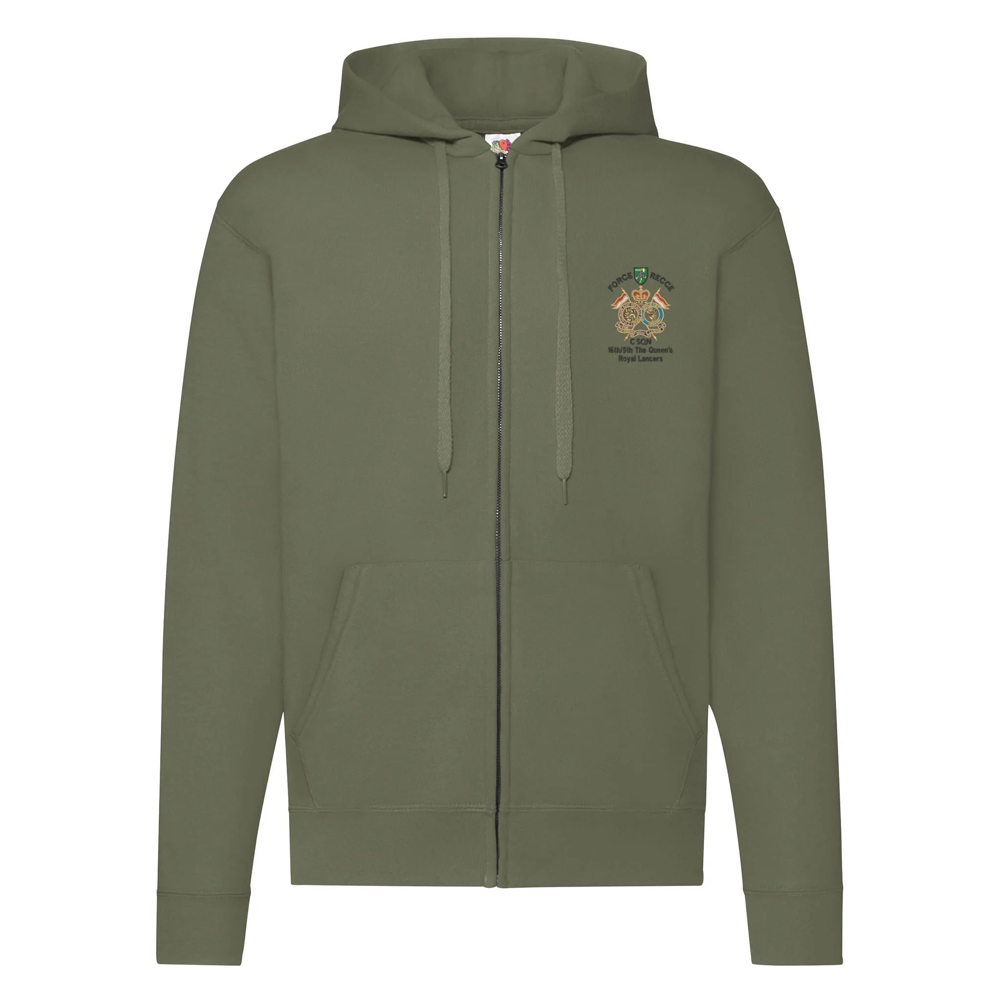 C Sqn 16th/5th The Queens Royal Lancers Zipped Hoodie - Image 2