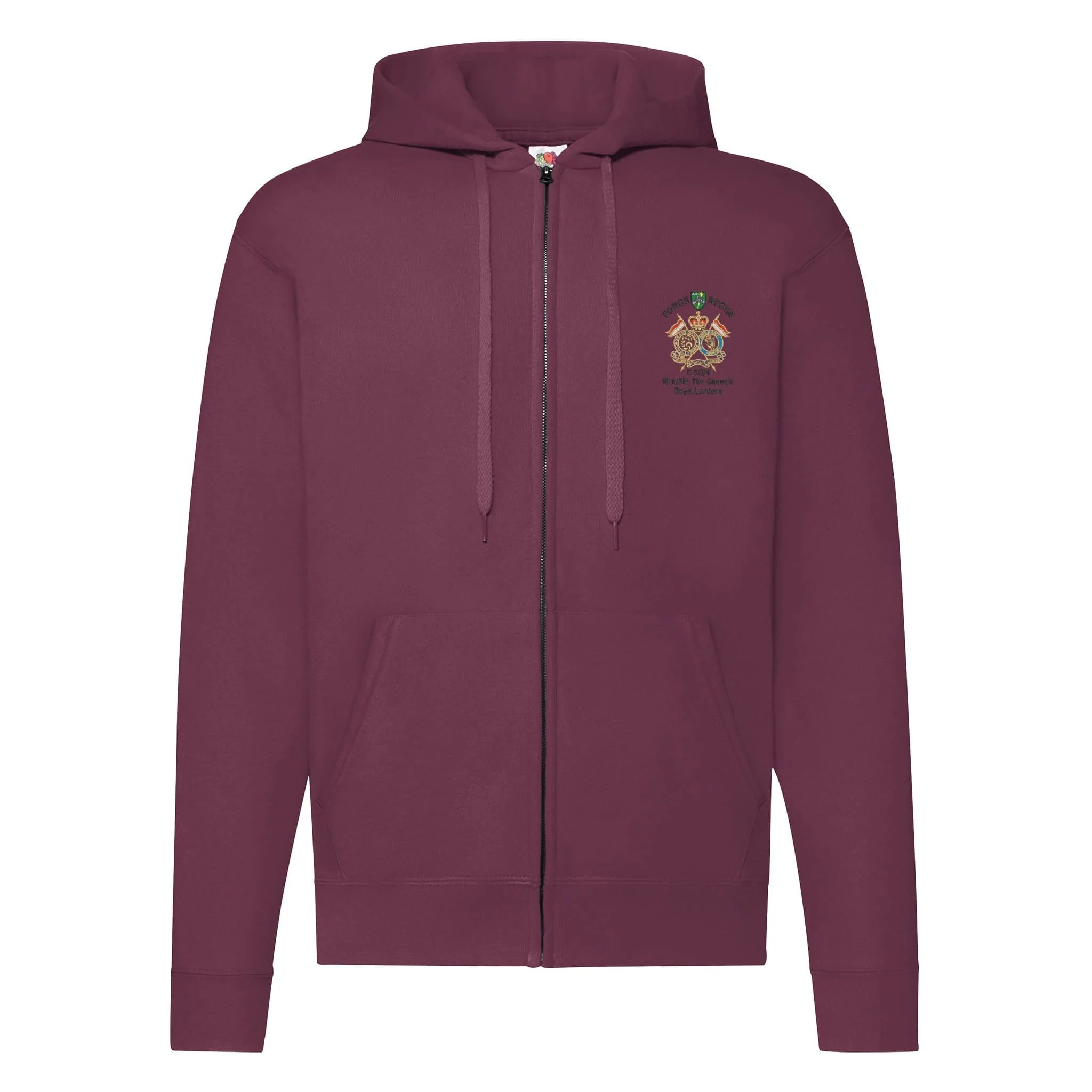 C Sqn 16th/5th The Queens Royal Lancers Zipped Hoodie - Image 4