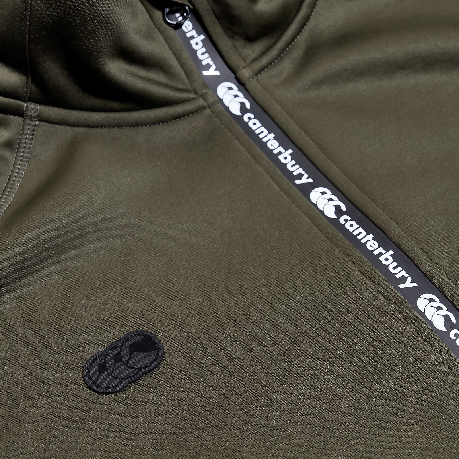 Canterbury Half Zip Thermoreg Fleece Green - Choose Your Badge - Image 3
