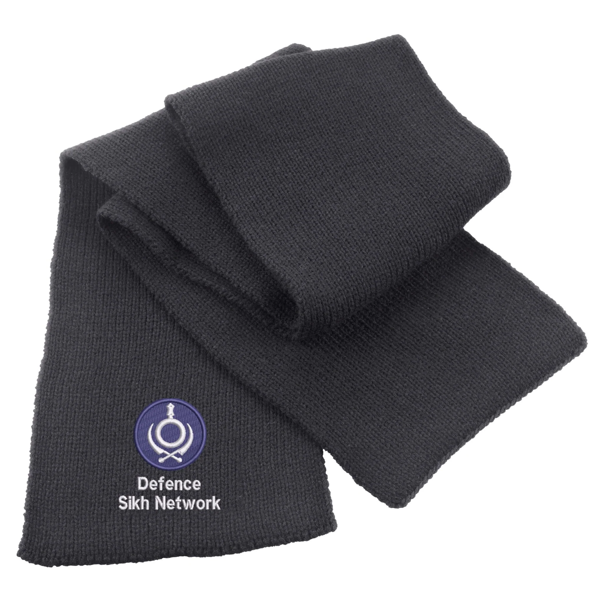 Defence Sikh Network Heavy Knit Scarf - Image 2