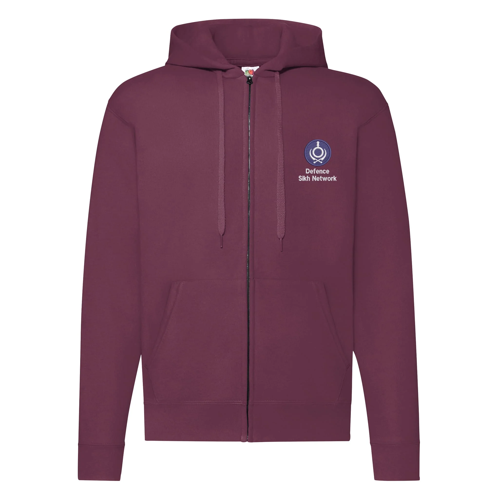 Defence Sikh Network Zipped Hoodie - Image 2