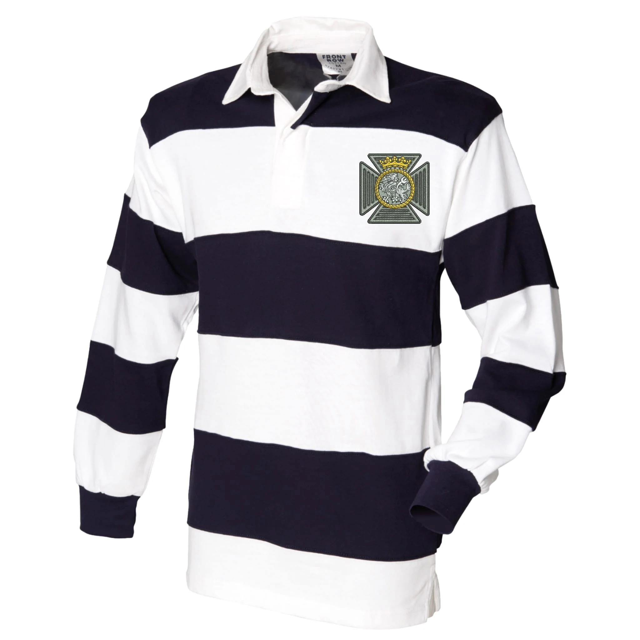 Duke of Edinburgh's Royal Regiment Front Row Sewn Stripe Long Sleeve Rugby Shirt - Image 3
